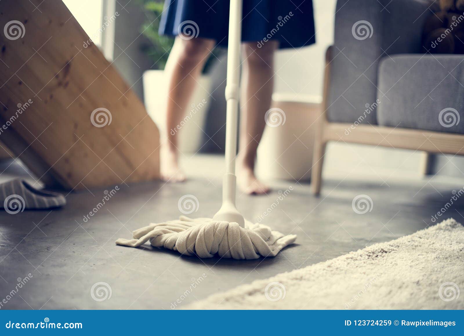 Japanese Mother Cleaning Home Floor Stock Image Image of people, home 123724259