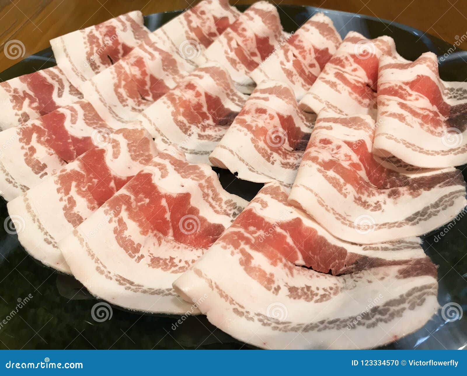 Japanese Nabemono Hotpot Dish of Thinly Sliced Meat Boiled in Water