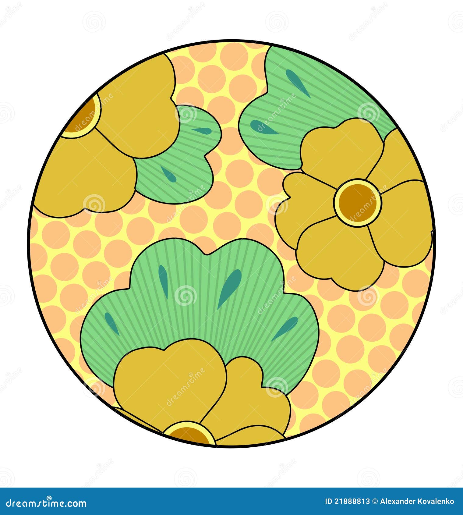Japanese Ornament in a Circle Stock Vector Illustration of design, ornament 21888813