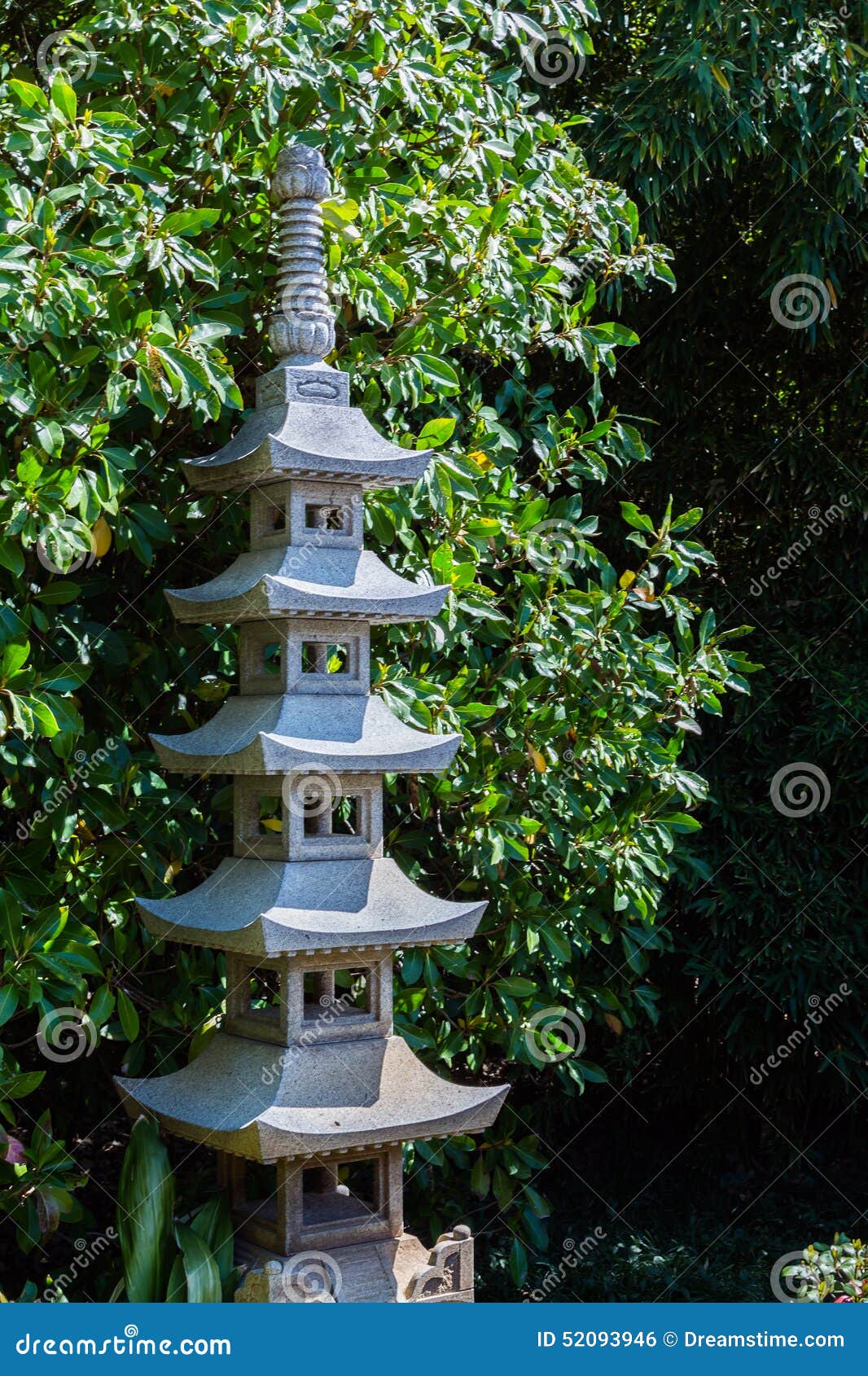 Japanese Pagoda in Garden stock photo. Image of asia 52093946