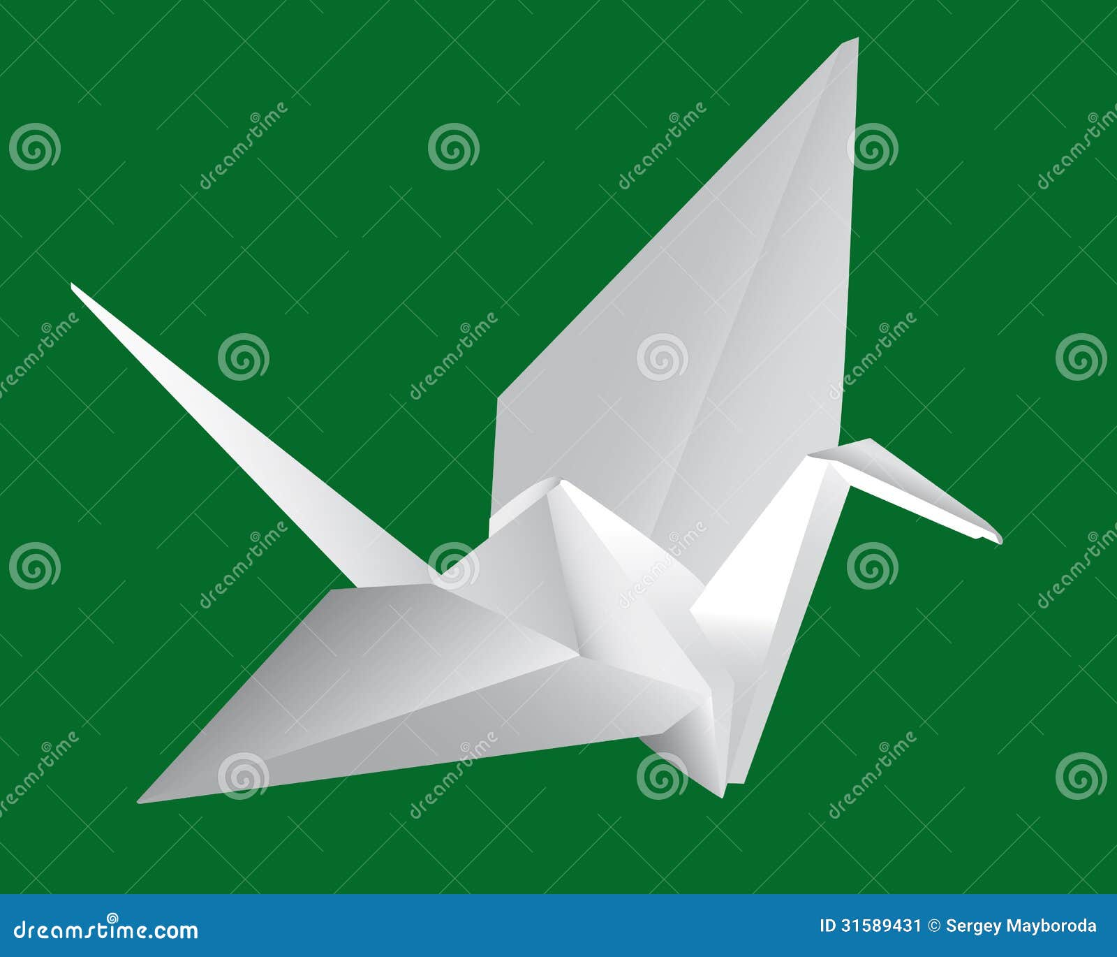 Japanese paper crane stock vector. Illustration of figure 31589431