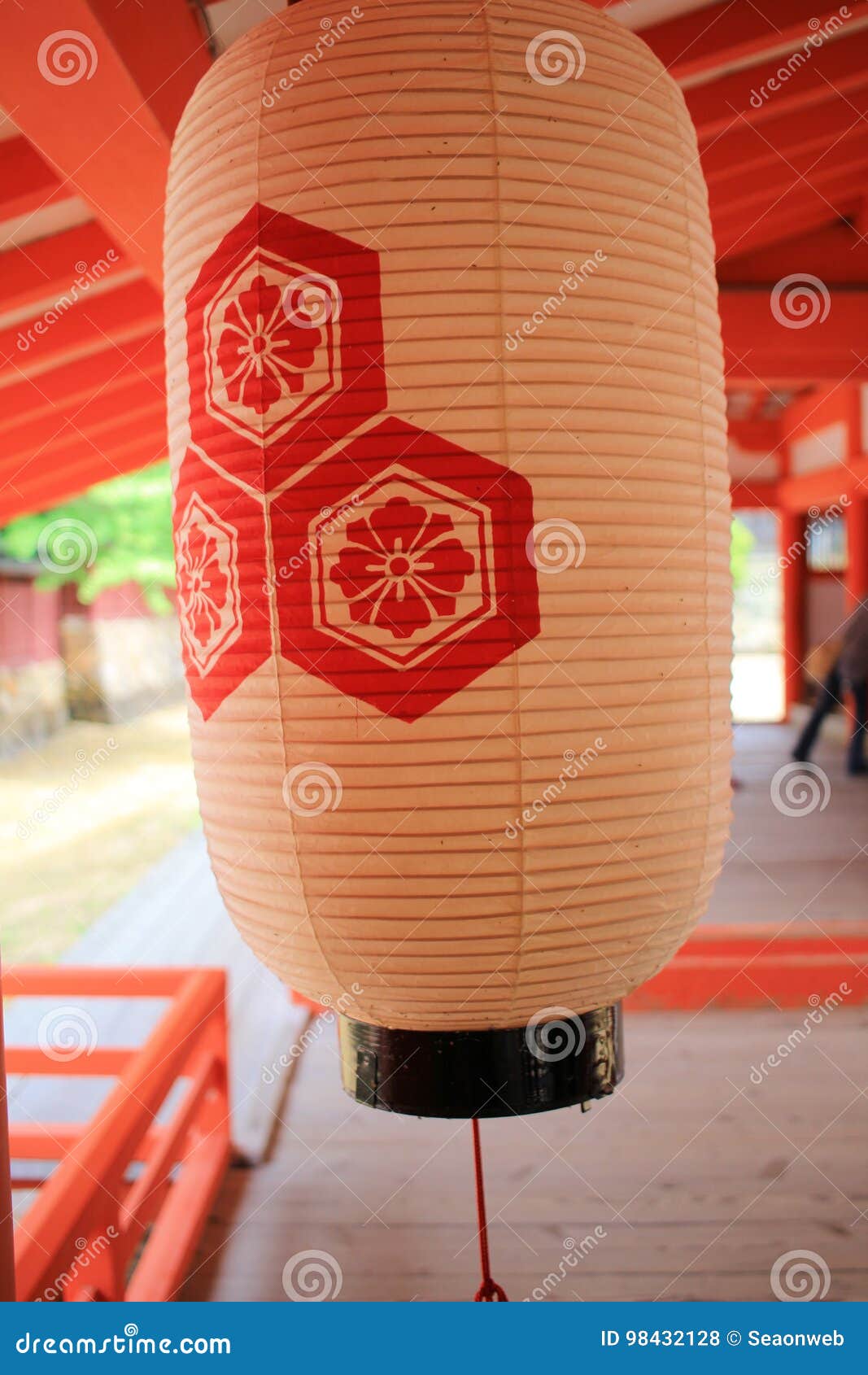 Japanese Paper Lamp at Miyajima Stock Photo Image of wooden, oriental