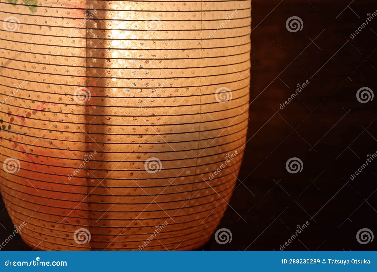 Japanese Paper Lantern in Lighting Up Stock Image Image of interior