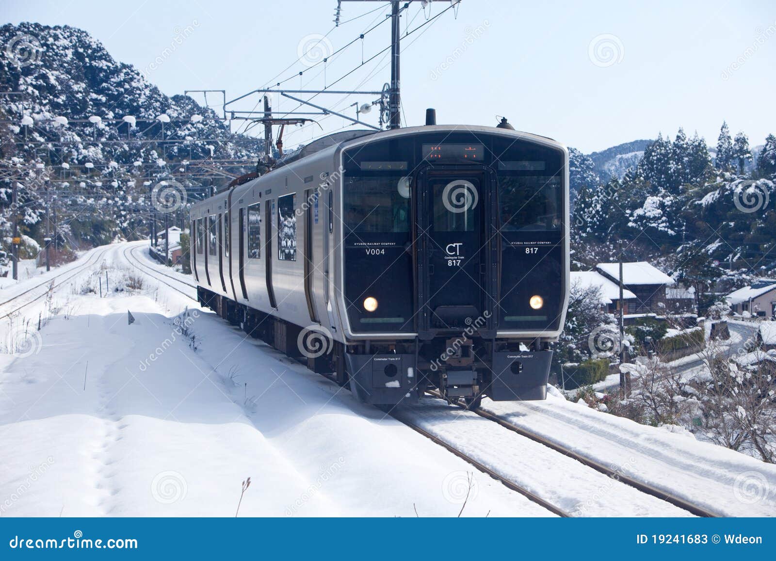 Japanese Passenger Train On A Snowy Day Editorial Stock Photo Image