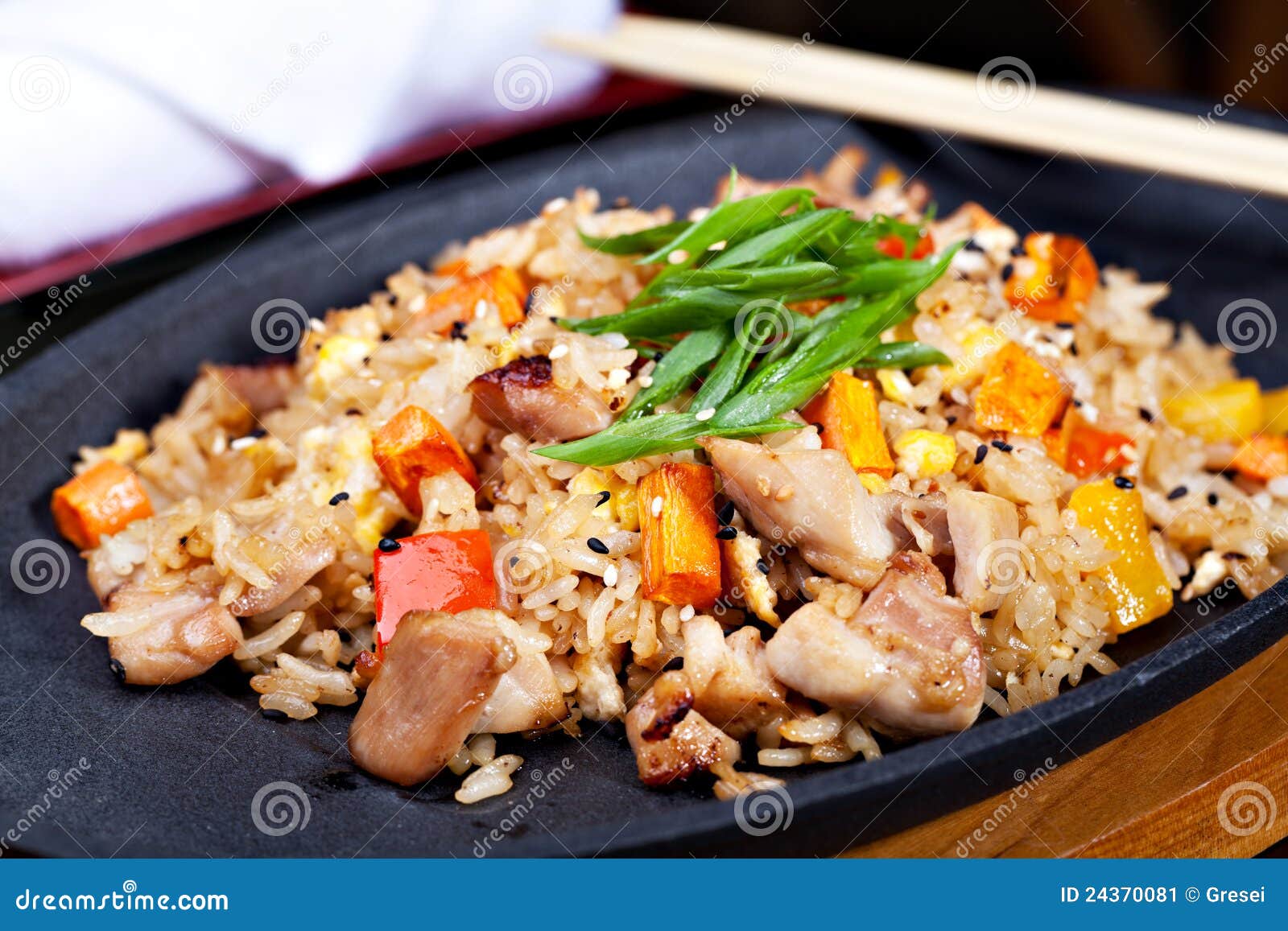 Japanese pilaf stock image. Image of appetizing, closeup 24370081