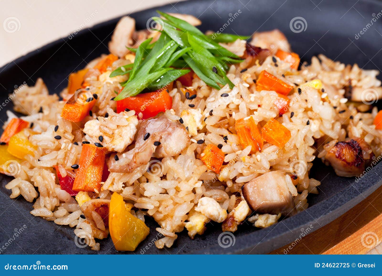 Japanese pilaf stock image. Image of black, closeup, fresh 24622725