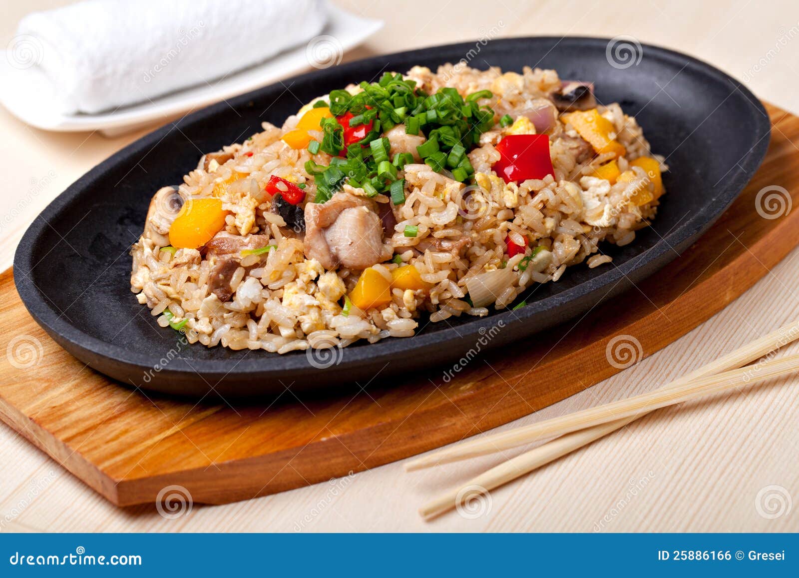 Japanese pilaf stock photo. Image of plate, black, breast 25886166