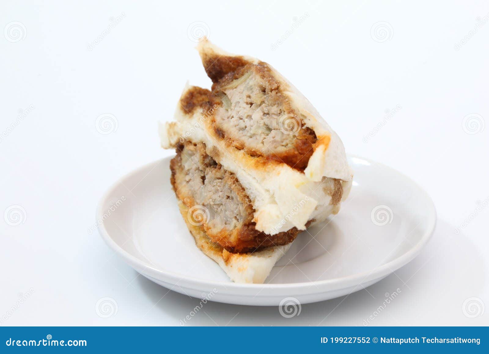 Japanese Pork Cutlet Breakfast Sandwich Stock Photo Image of lunch