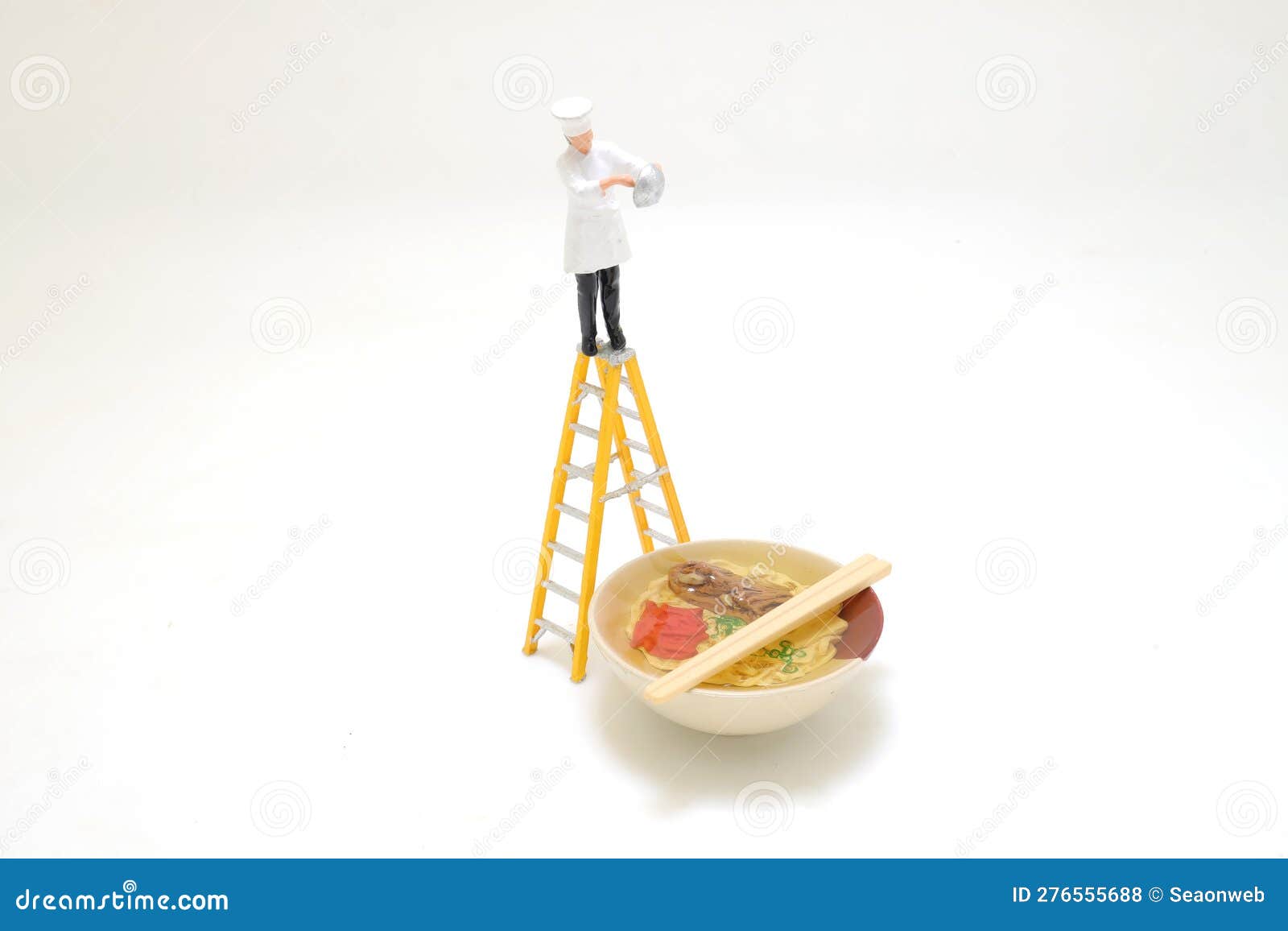 Japanese Ramen Chef, a Bowl of Ramen Noodles Stock Photo Image of