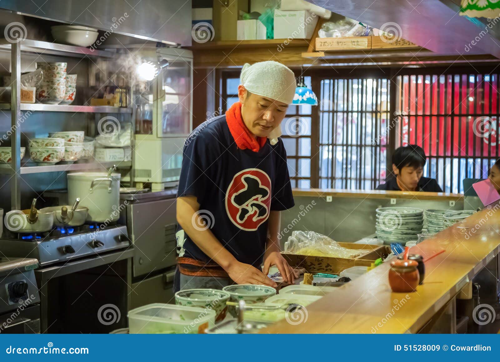 Youngest Female Ramen Chef In Osaka Japanese Ramen Chef in Himeji, Japan Editorial Stock Image - Image of