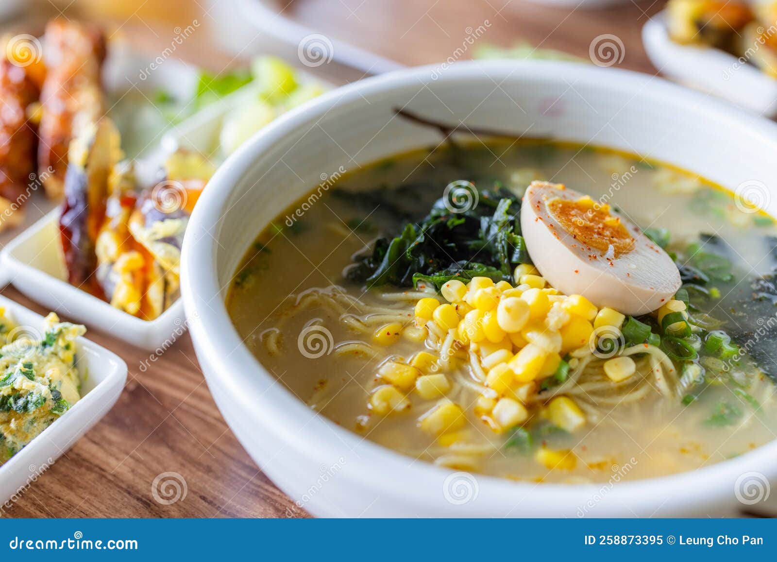 Japanese ramen soup bowl stock image. Image of noodles 258873395