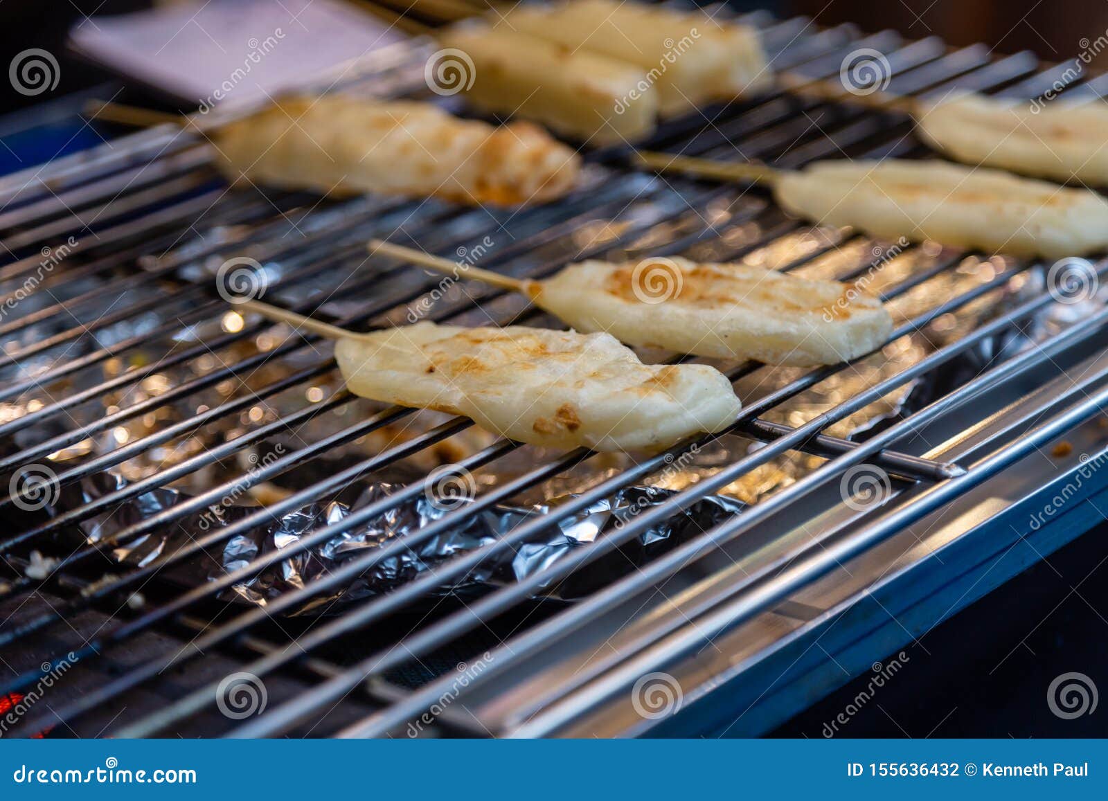 Japanese Rice Ball on Stick Dessert Stock Photo Image of cake