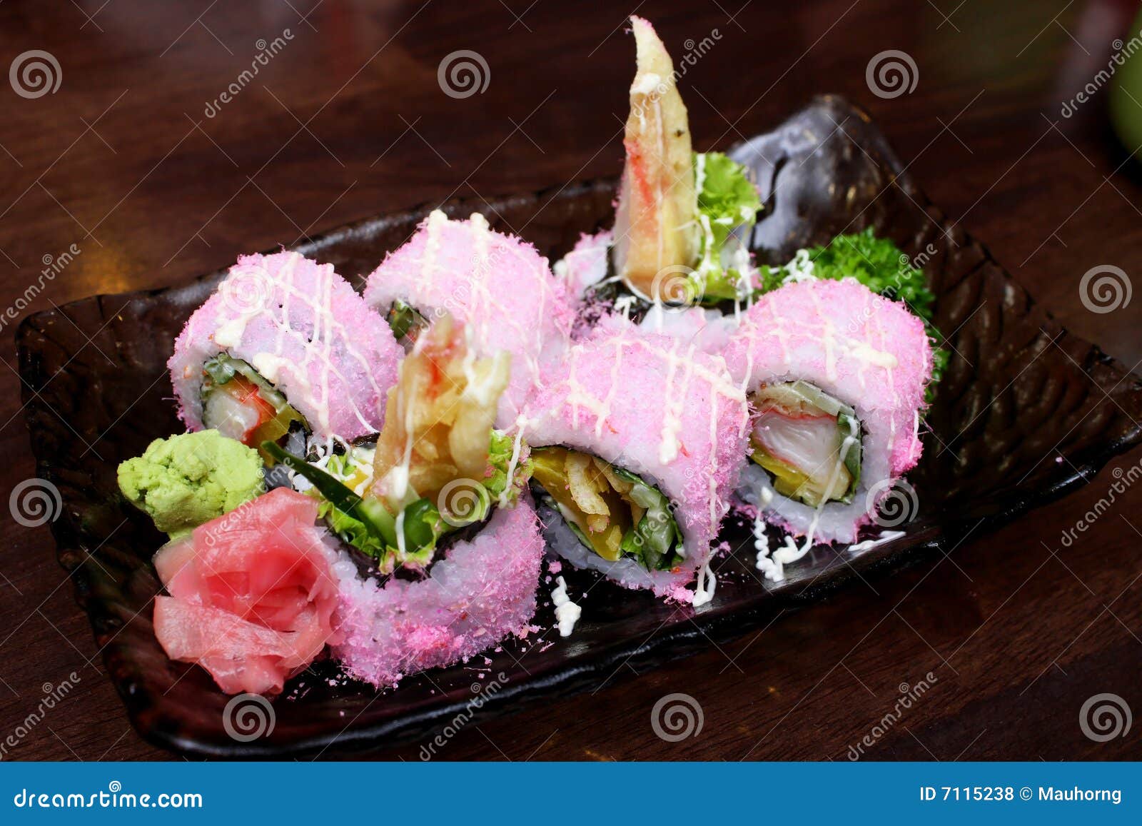 Japanese Rice Roll stock photo. Image of brown, sakura 7115238