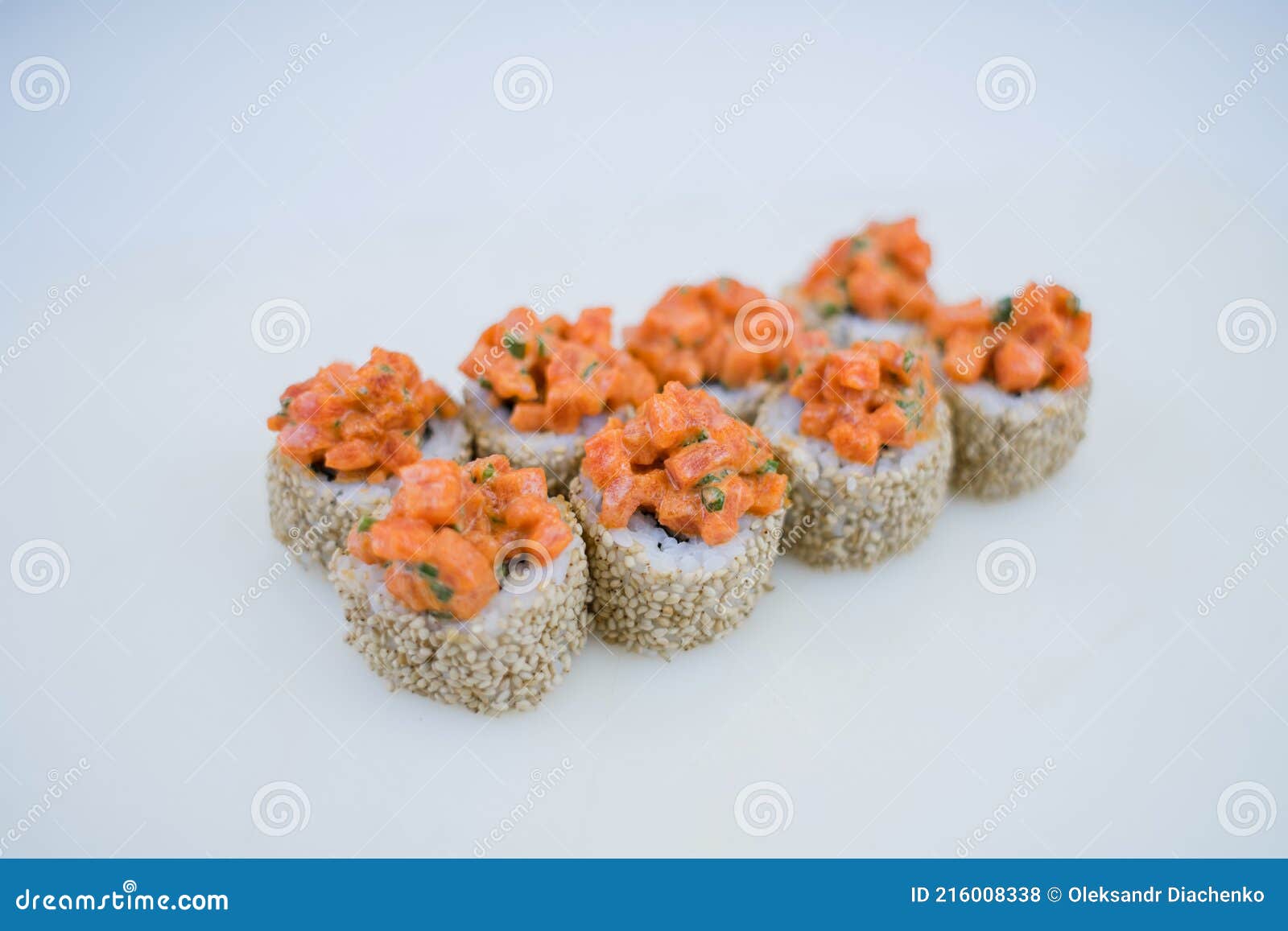 Japanese Roll with Sesame Seeds and Rice Stock Photo Image of black