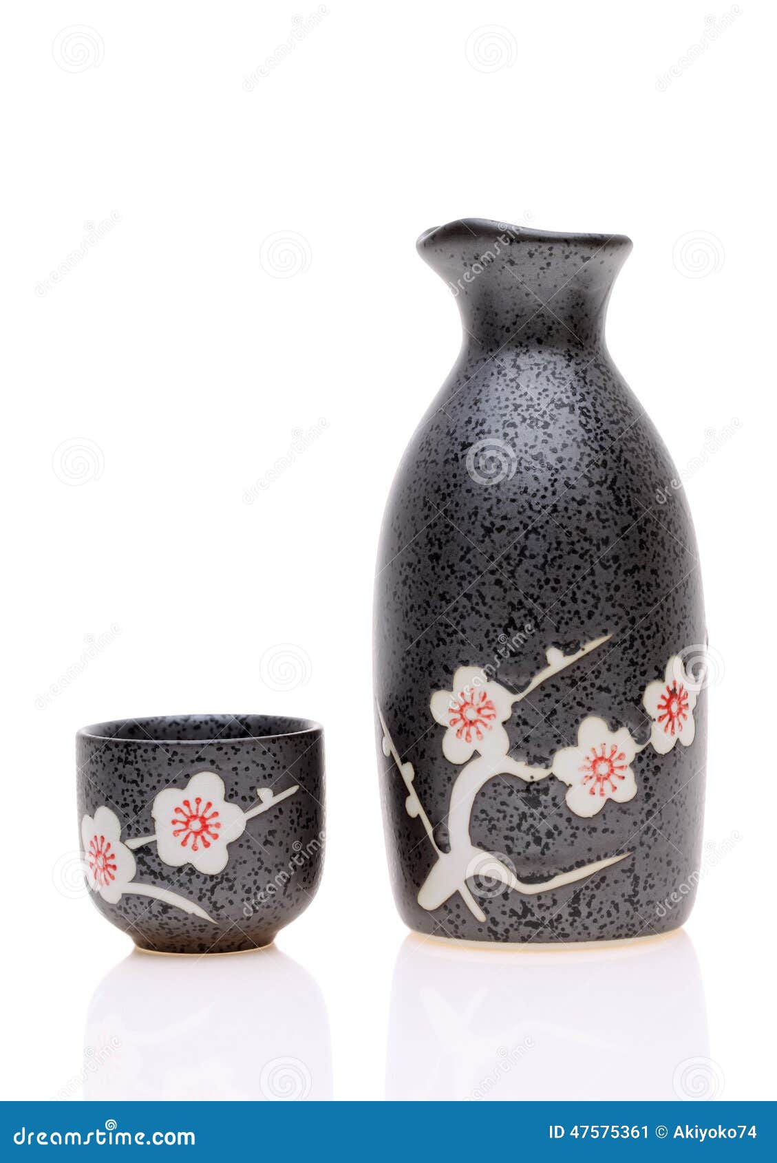 Japanese Sake Cup and Bottle Stock Image Image of isolated, ochoko