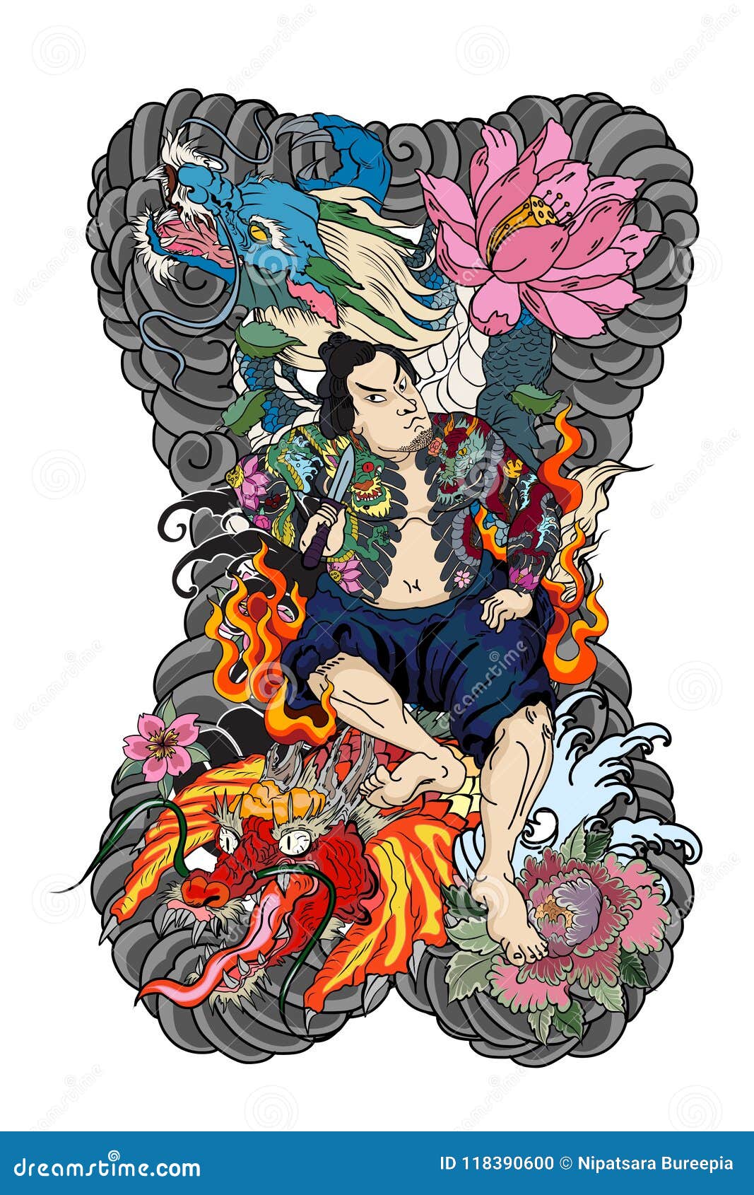 traditional samurai tattoo art