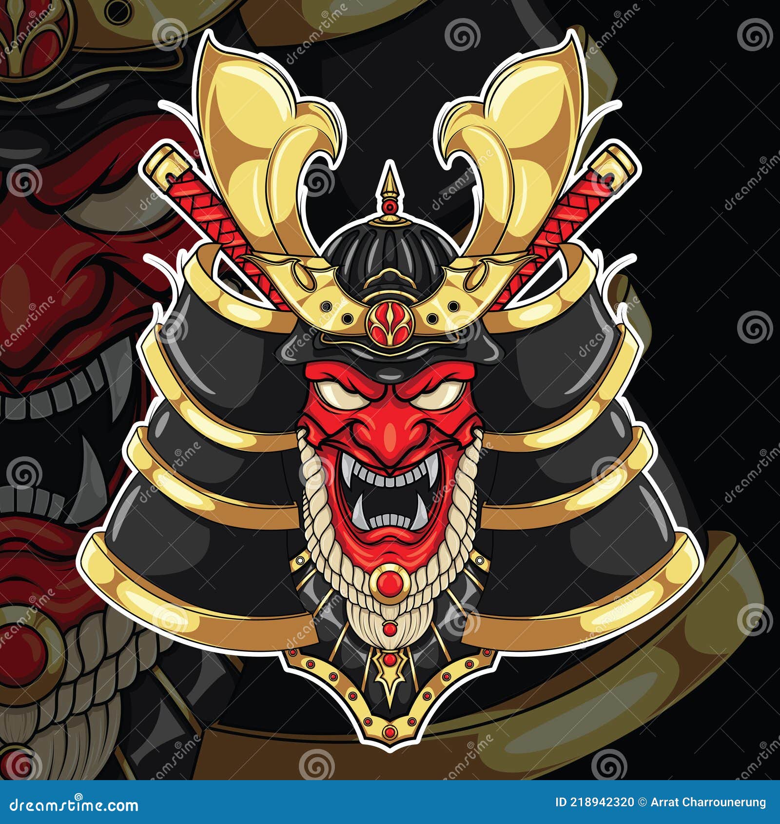 shogun mask tattoo