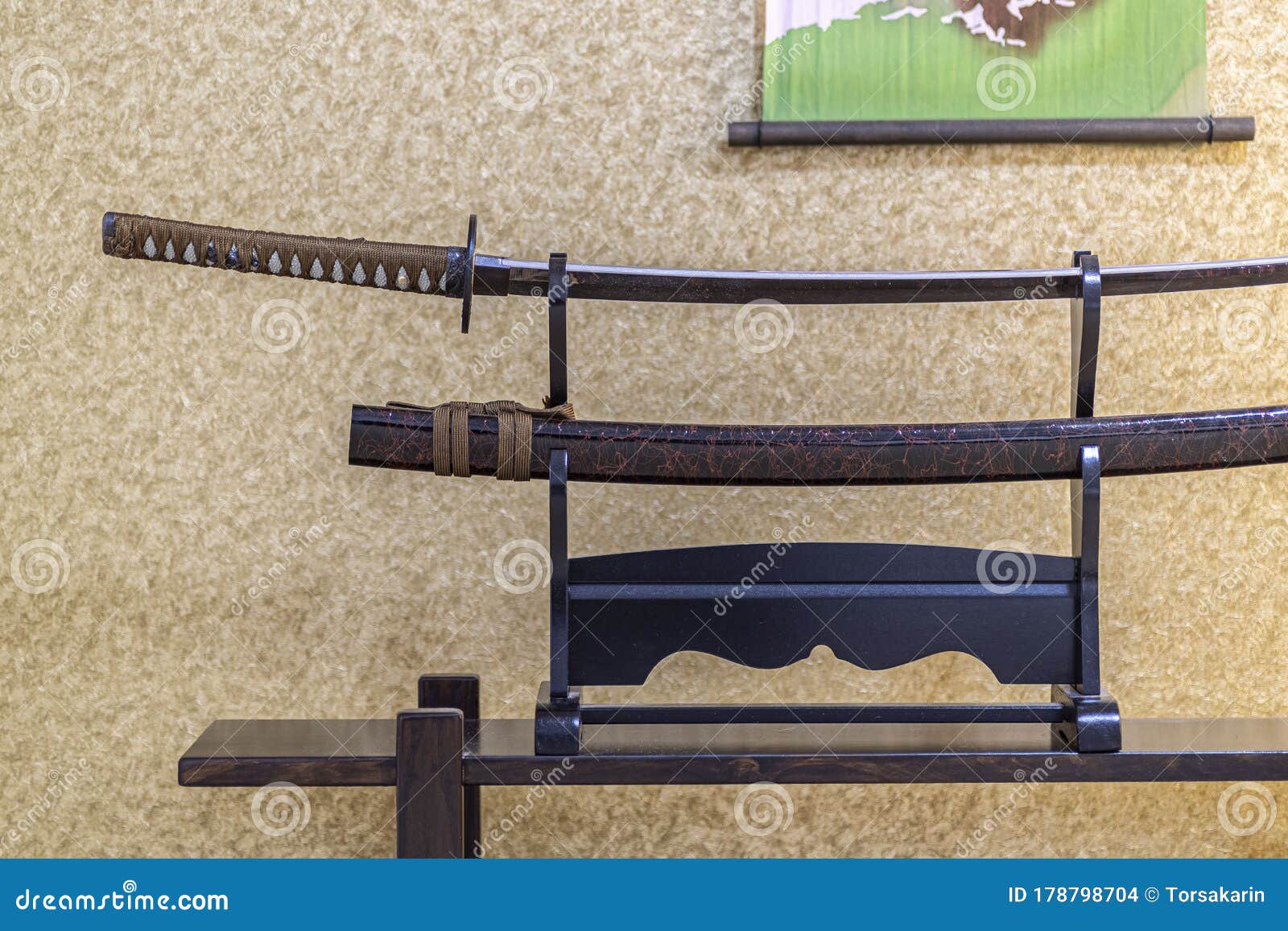 Japanese samurai swords stock photo. Image of assassin - 178798704