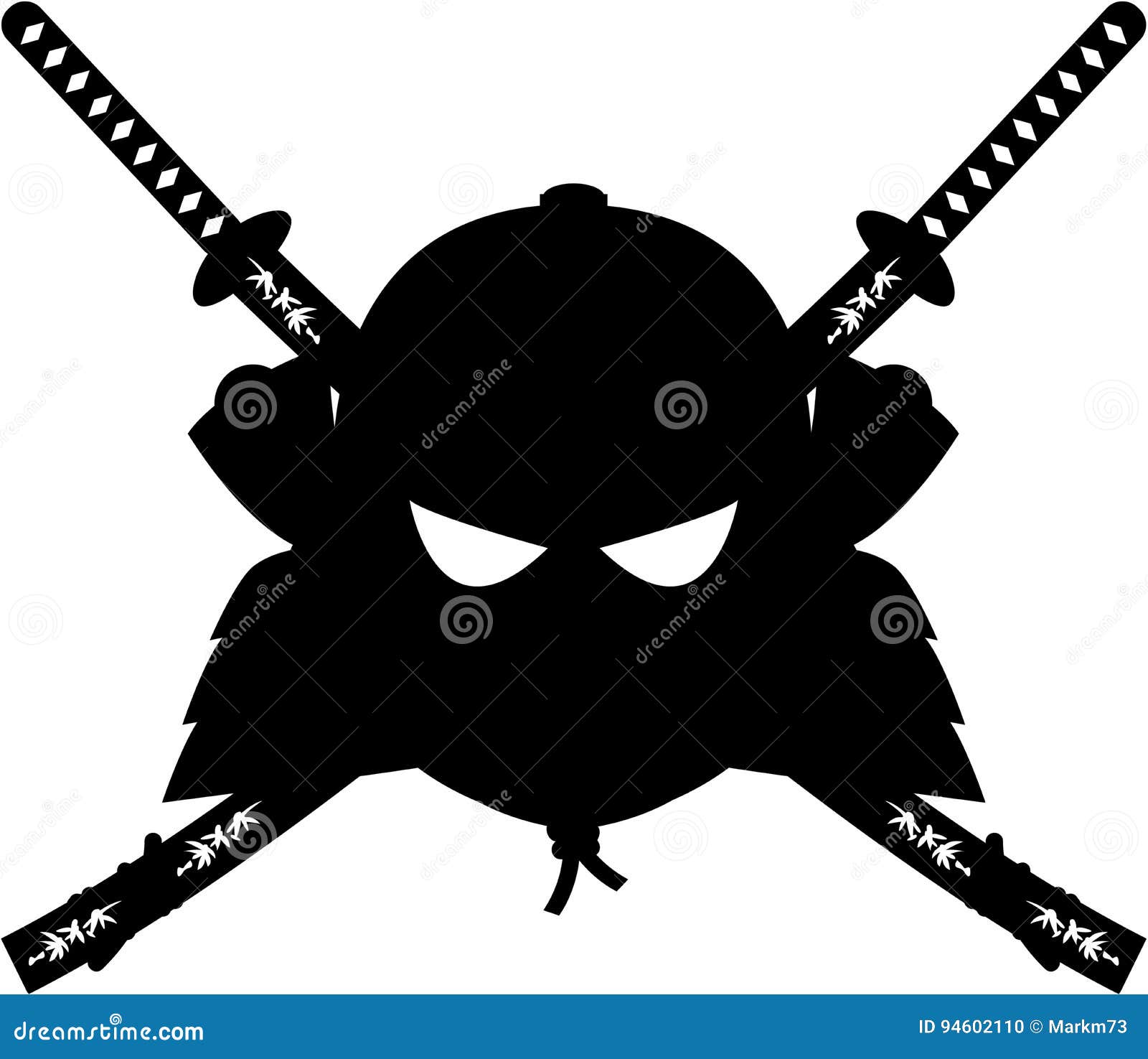 Japanese Samurai Warrior stock vector. Illustration of fierce - 94602110
