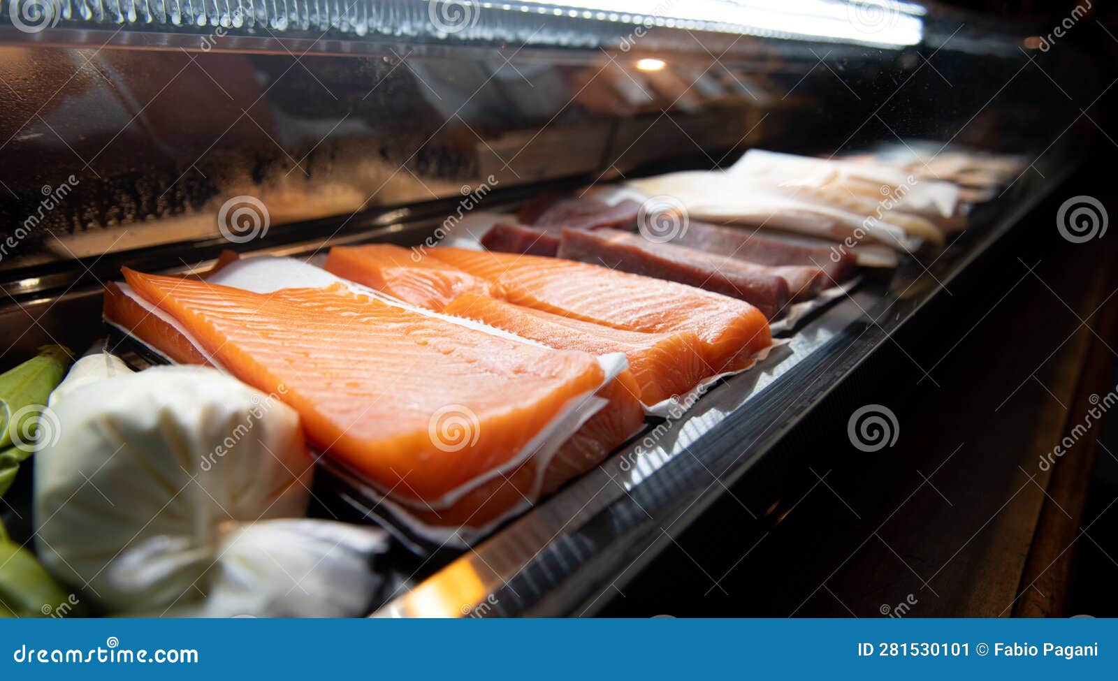 japanese sashimi food ingrediente in market stall