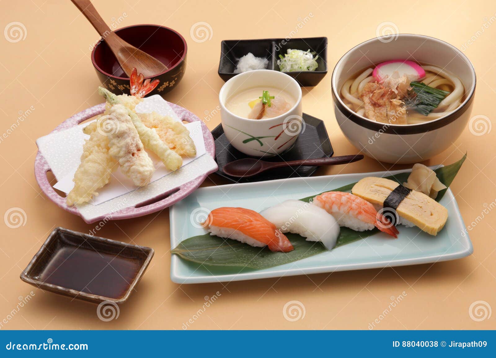 Japanese set meal stock photo. Image of asian, saru, rice 88040038