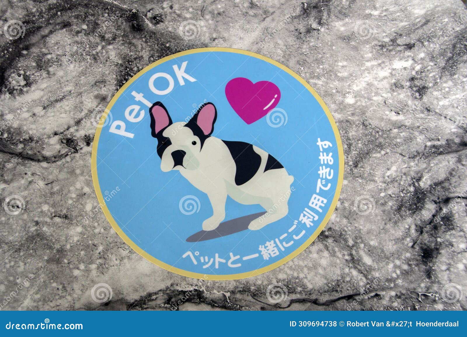 Japanese Sticker Pets are Allowed at Himeji Japan 2682016 Editorial