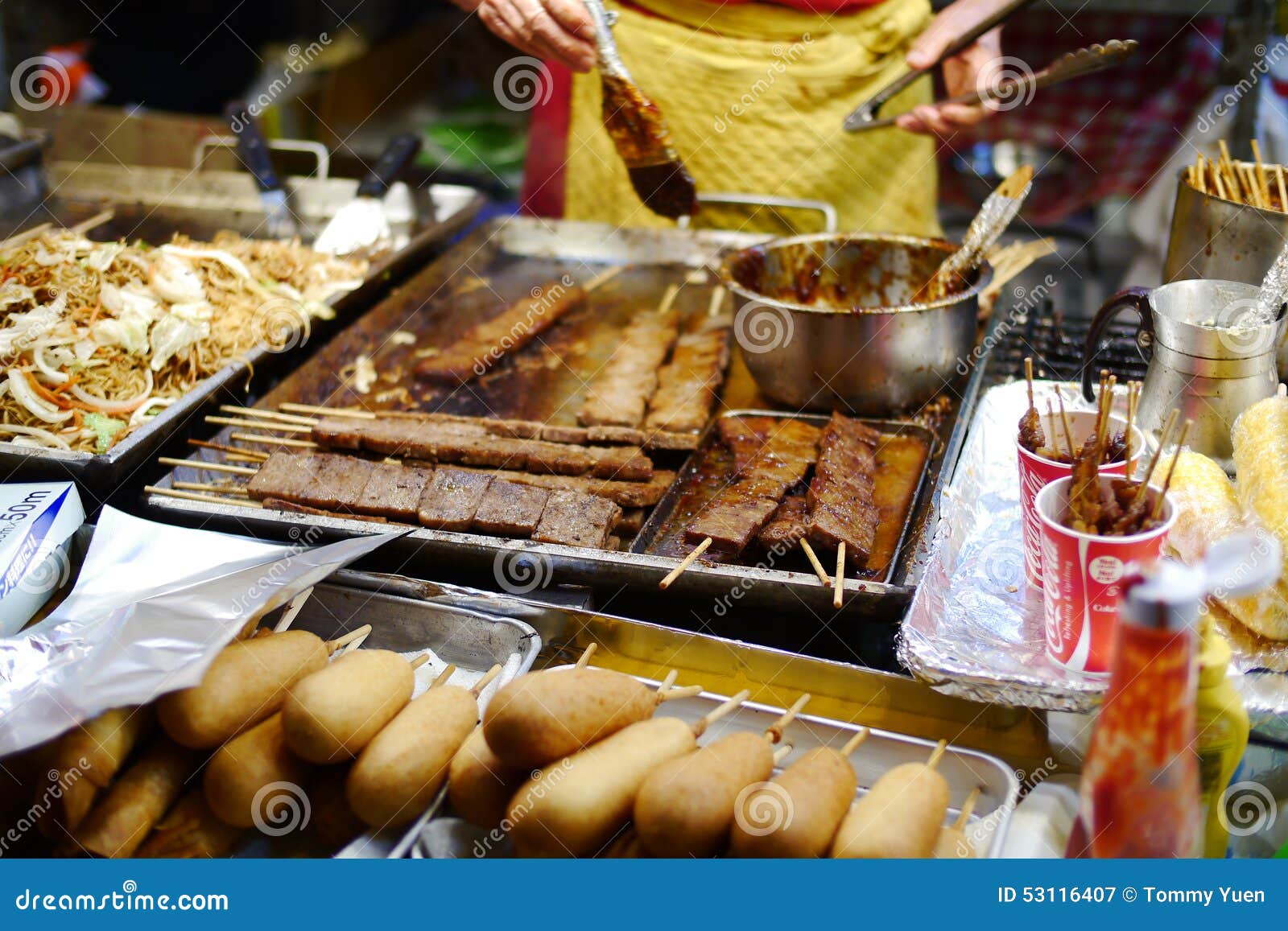 Japanese Street Food Grilled Rice With Oyster On Top With Homemade Soy