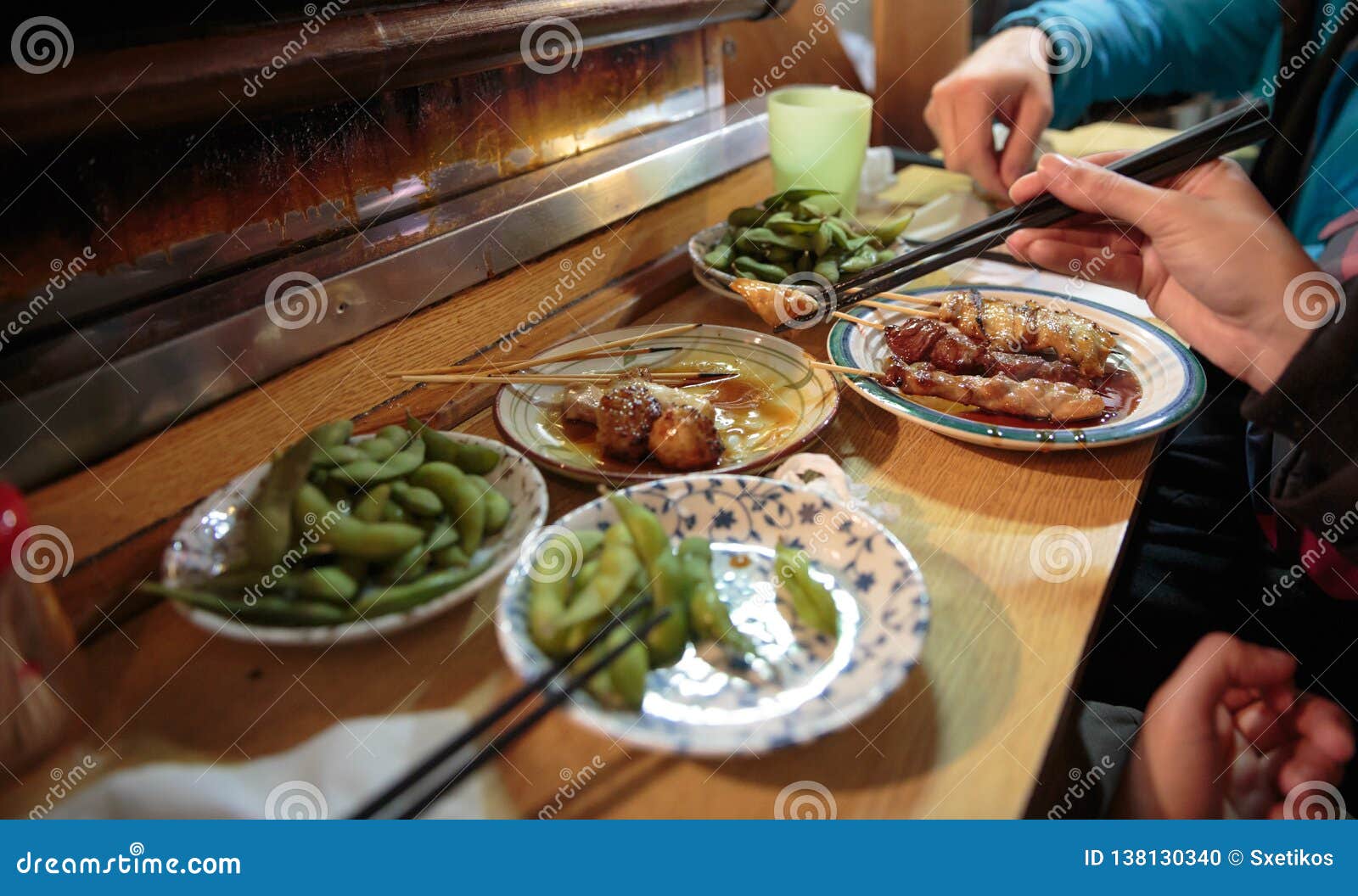 Japanese Street Food in Tokyo Stock Photo - Image of smoke, market