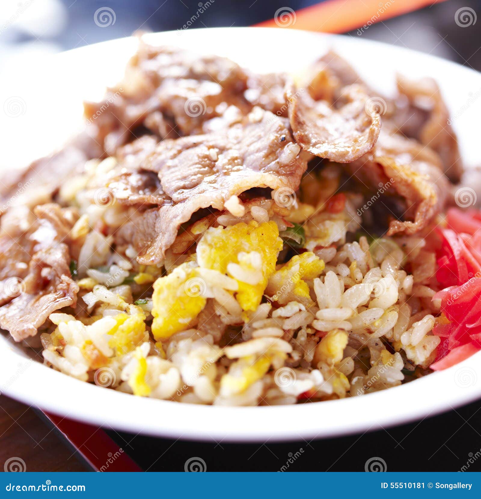 Japanese style fried rice stock image. Image of cuisine - 55510181