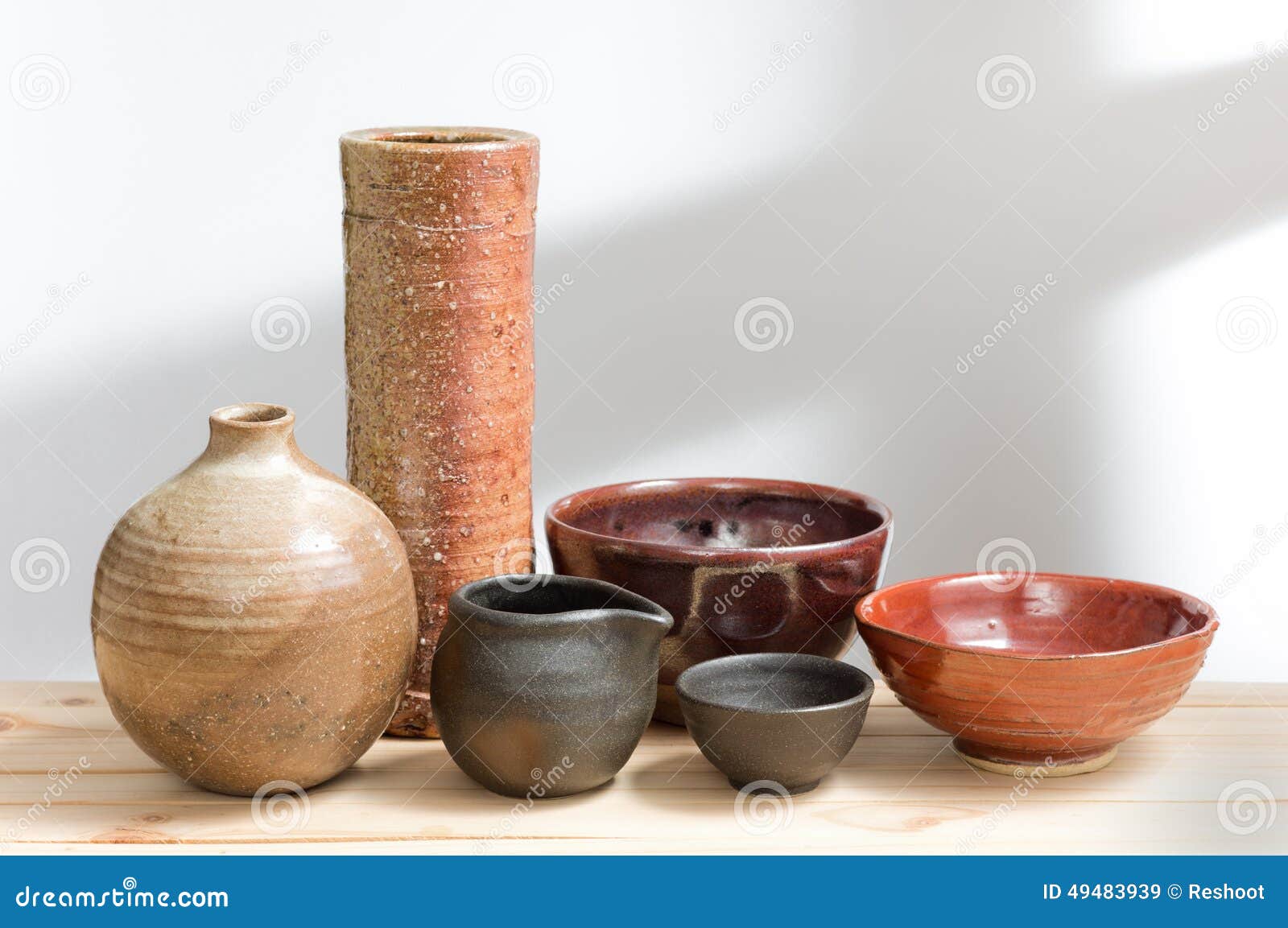 Japanese style pottery stock image. Image of traditional 49483939