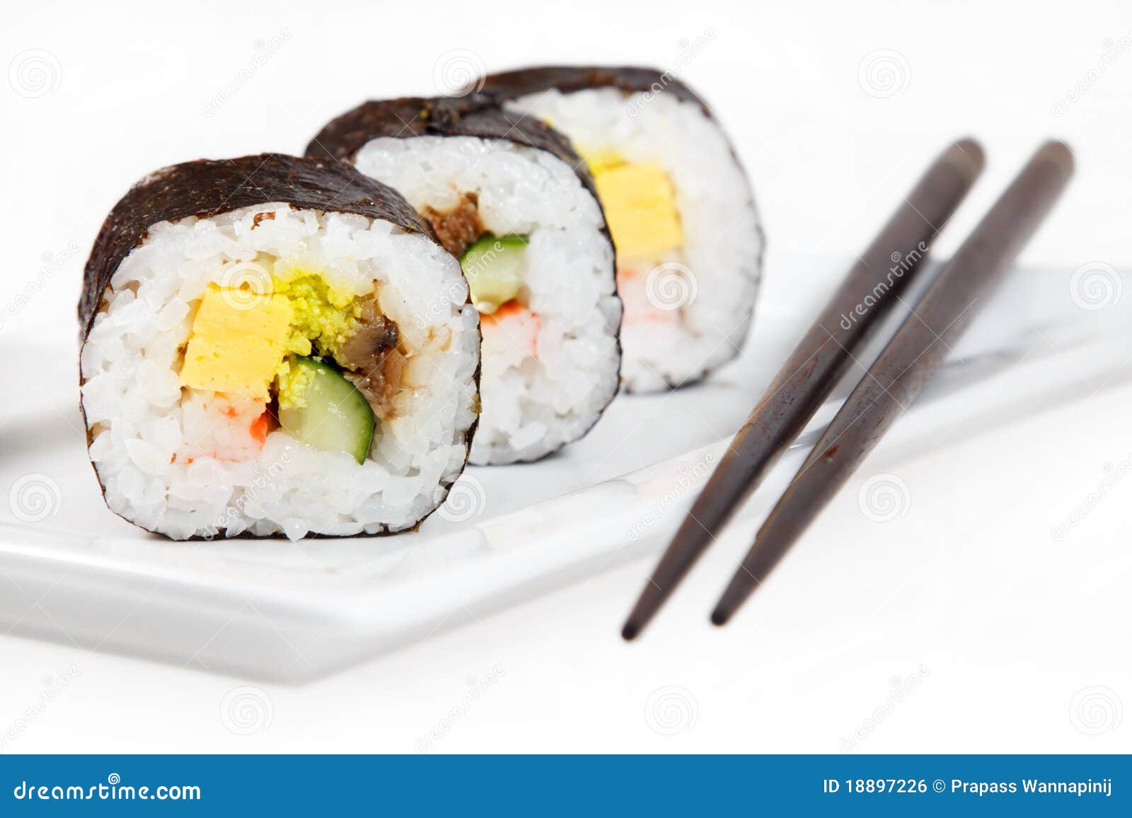 Japanese Sushi Ready To Eat Isolated Stock Photo Image of studio, appetizer 18897226