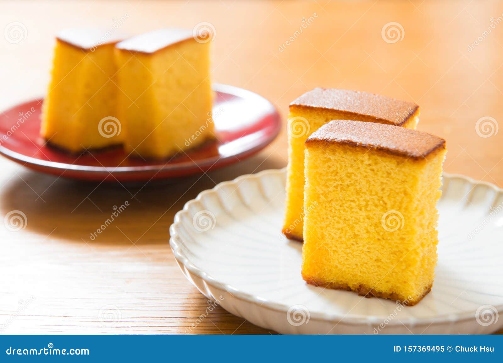 Japanese Sweets, Castella Cake, Japanese Sponge Cake Stock Image