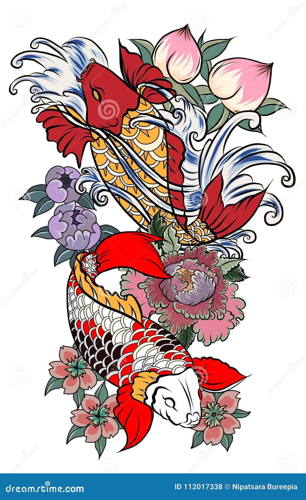 100 Koi Fish Tattoo Designs with Meaning  Art and Design