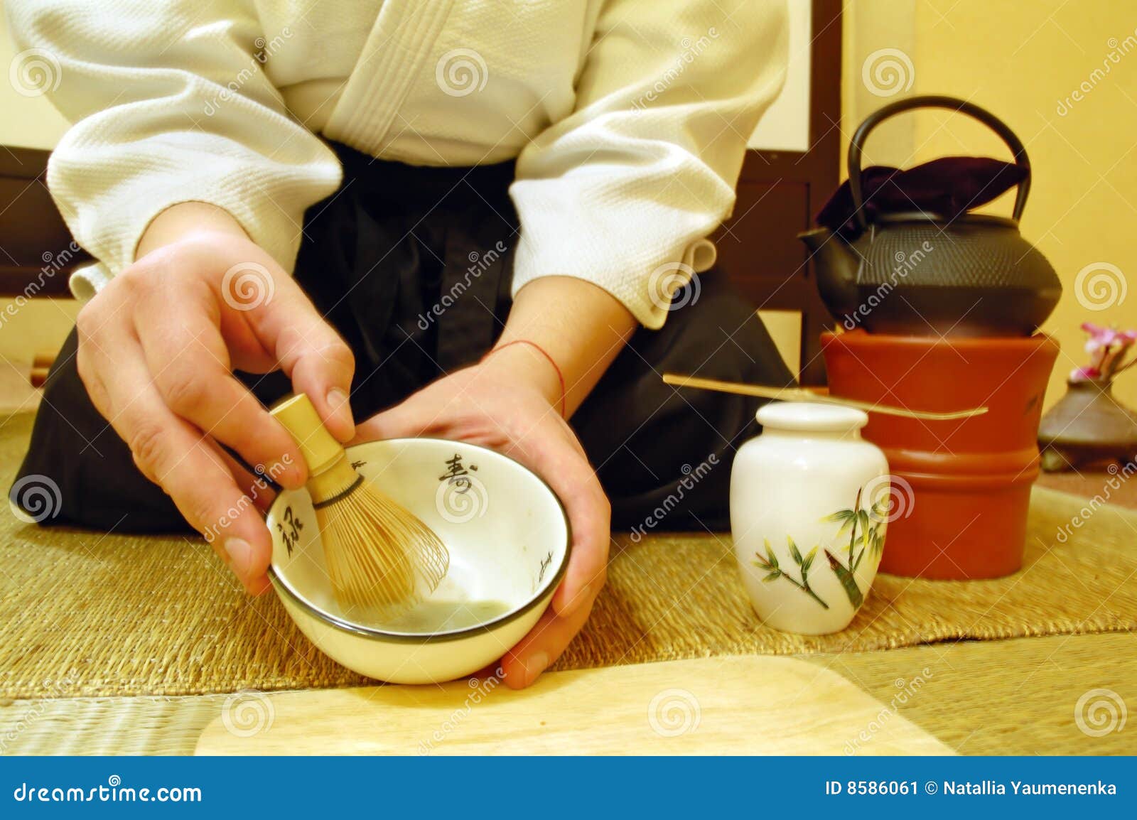 Japanese tea ceremony stock image. Image of chado, beverage 8586061
