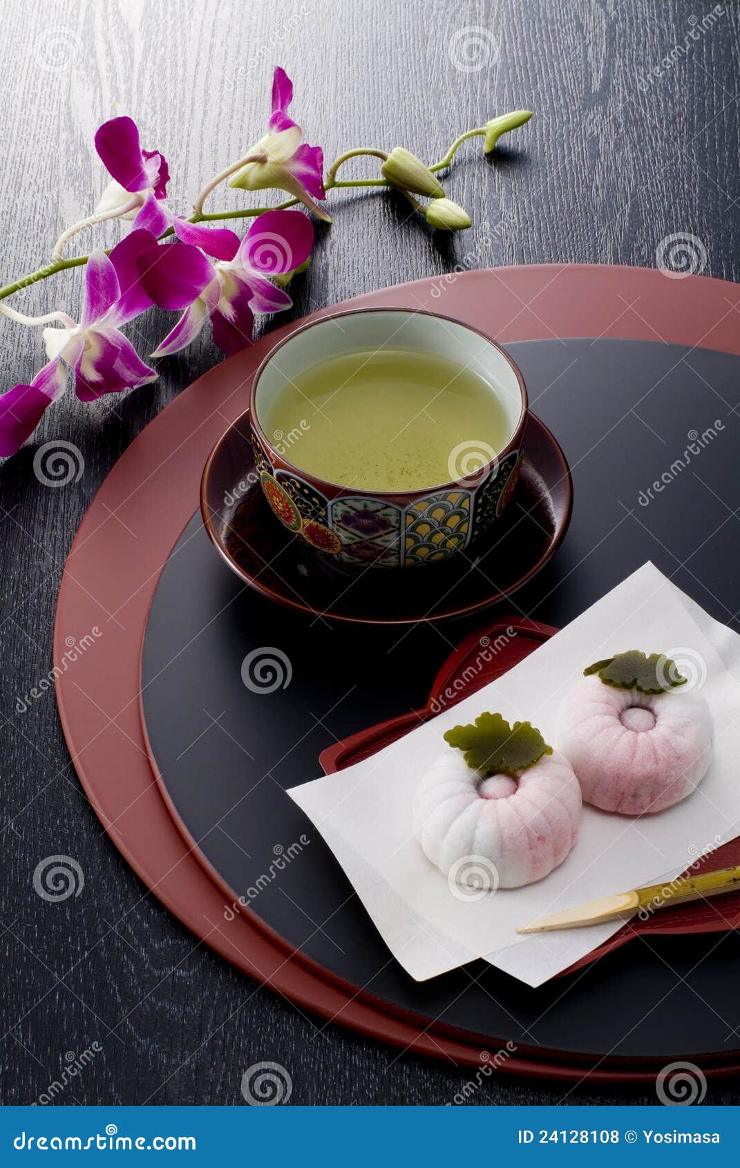 Japanese tea time stock photo. Image of food, oriental 24128108