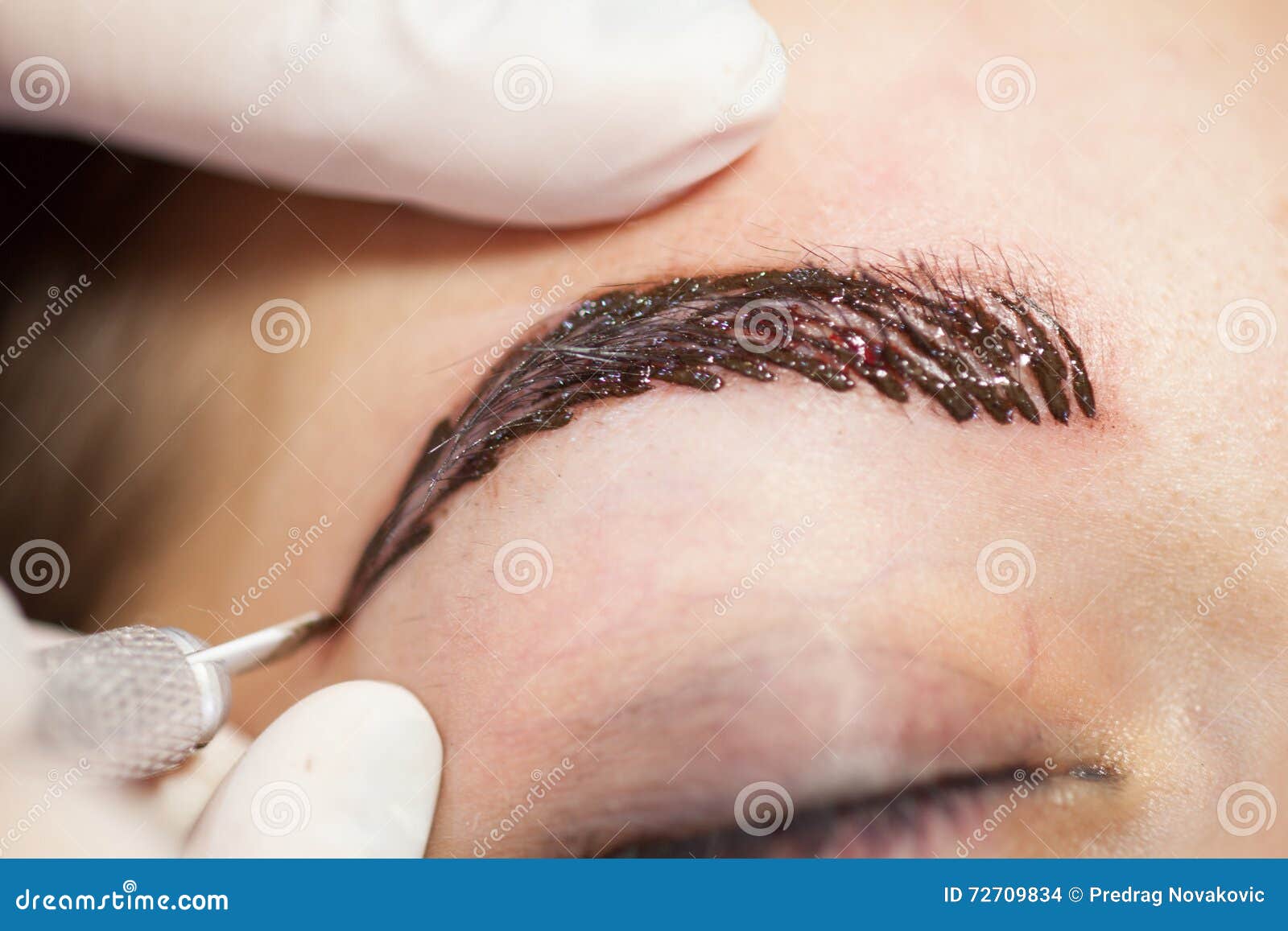 Japanese Technique of Drawing Eyebrows Stock Photo Image of drawing