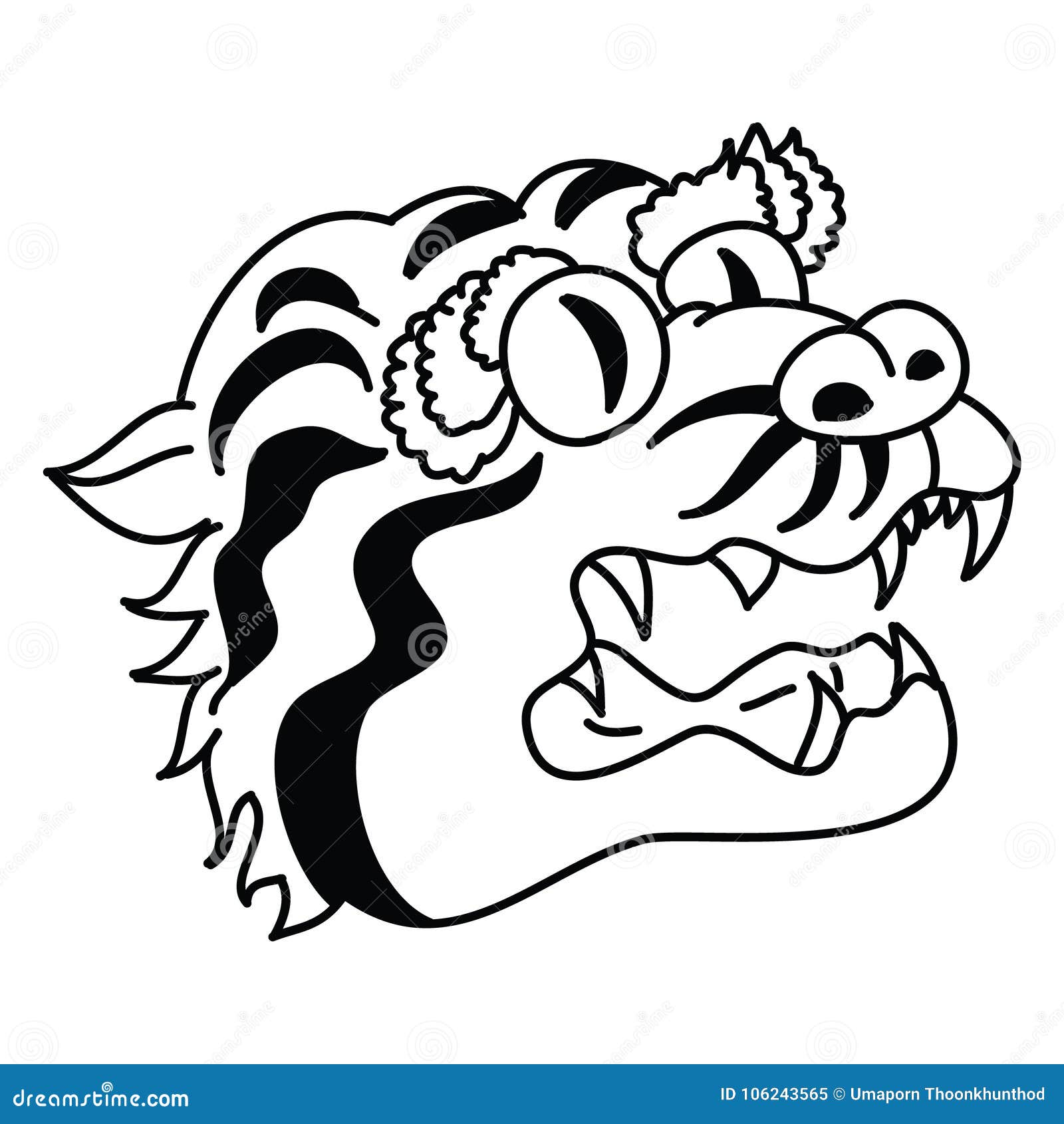 Japanese Tiger Head Tattoo Design Vector for Sticker. Stock Vector