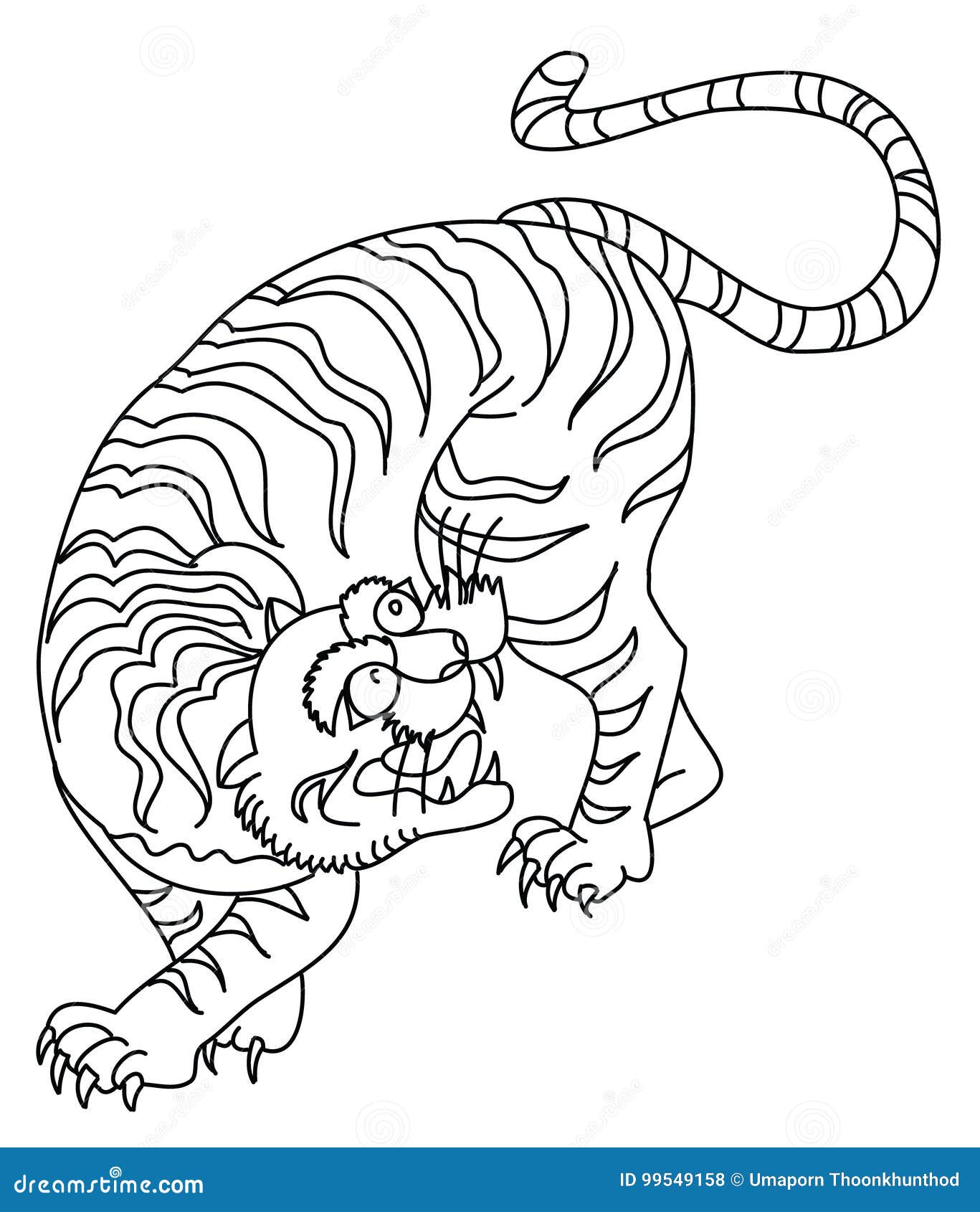 Japanese Tiger Tattoo Design Vector Stock Vector - Illustration of animal,  backgrounddrawing: 99549158