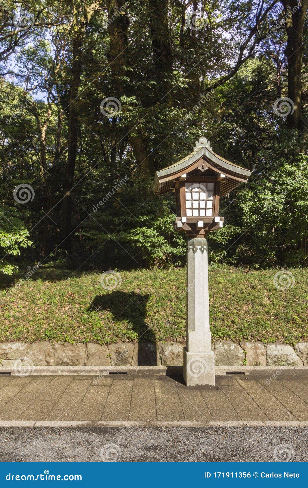 Japanese Lantern at Meiji Jingu, Shinto Shrine in Yoyogi Park, Located ...