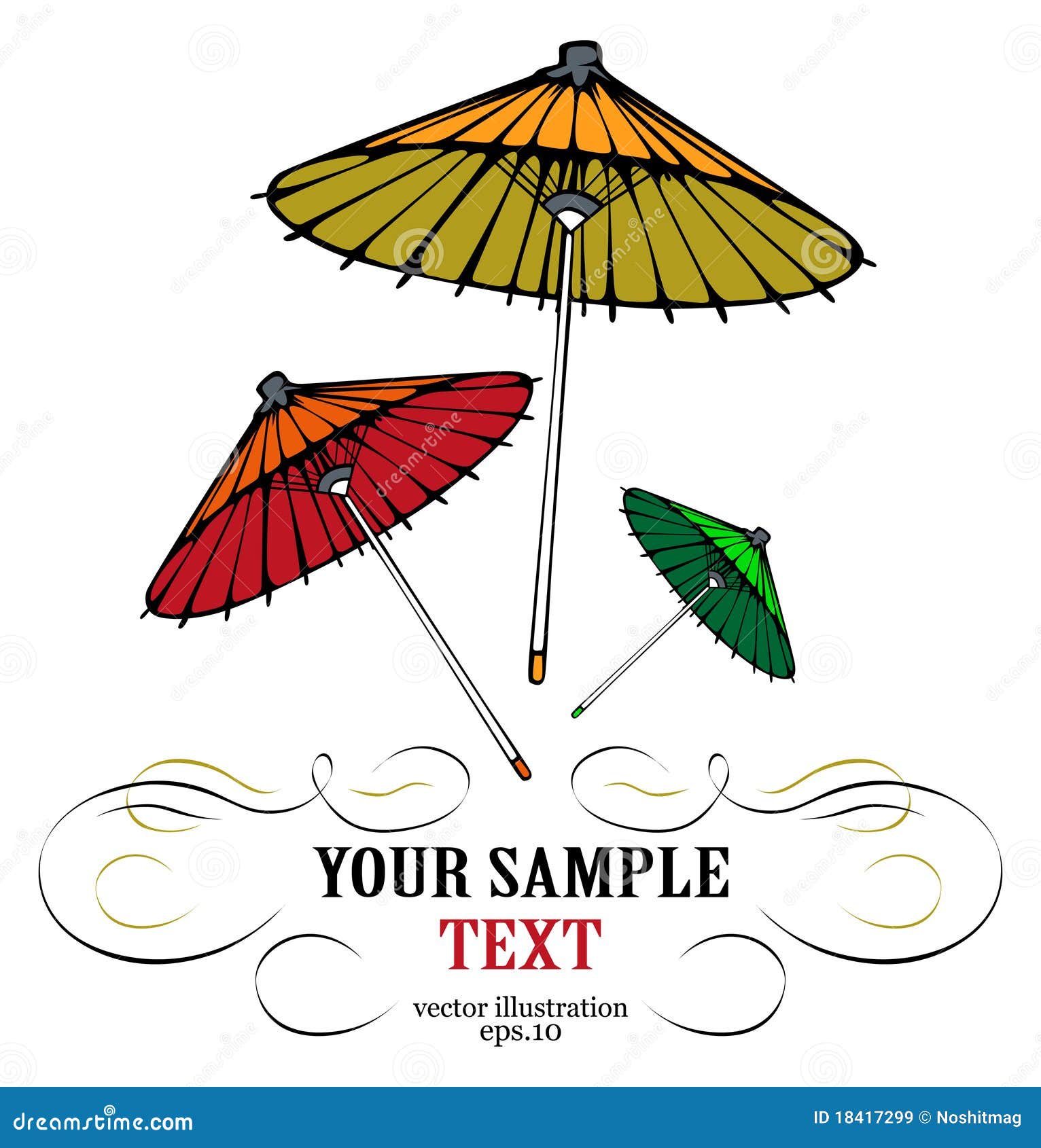 Japanese umbrella stock vector. Illustration of asian 18417299