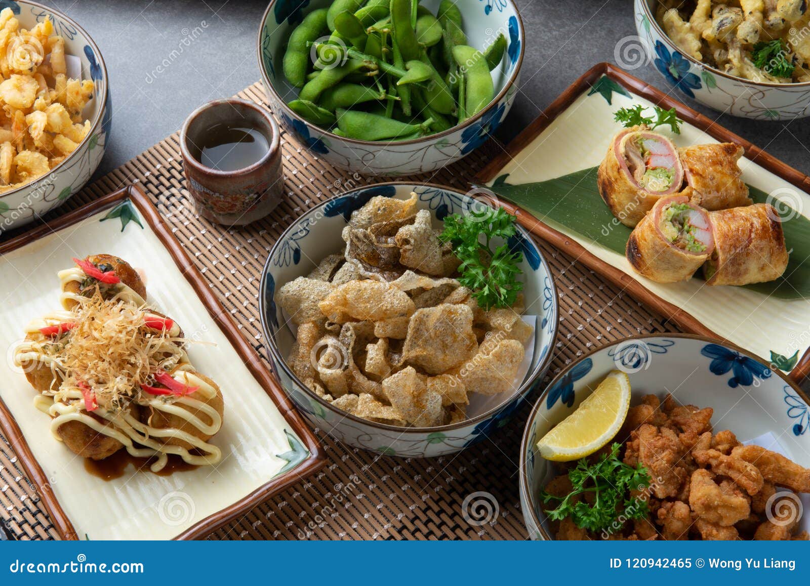 Japanese Food Served on the Table. Stock Image Image of prawn, asian