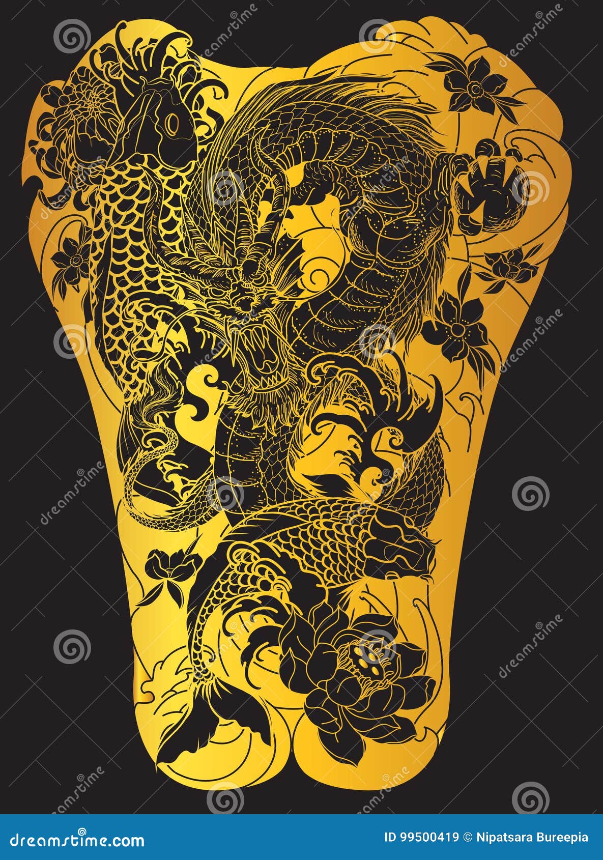 dragon koi fish tattoo forearm