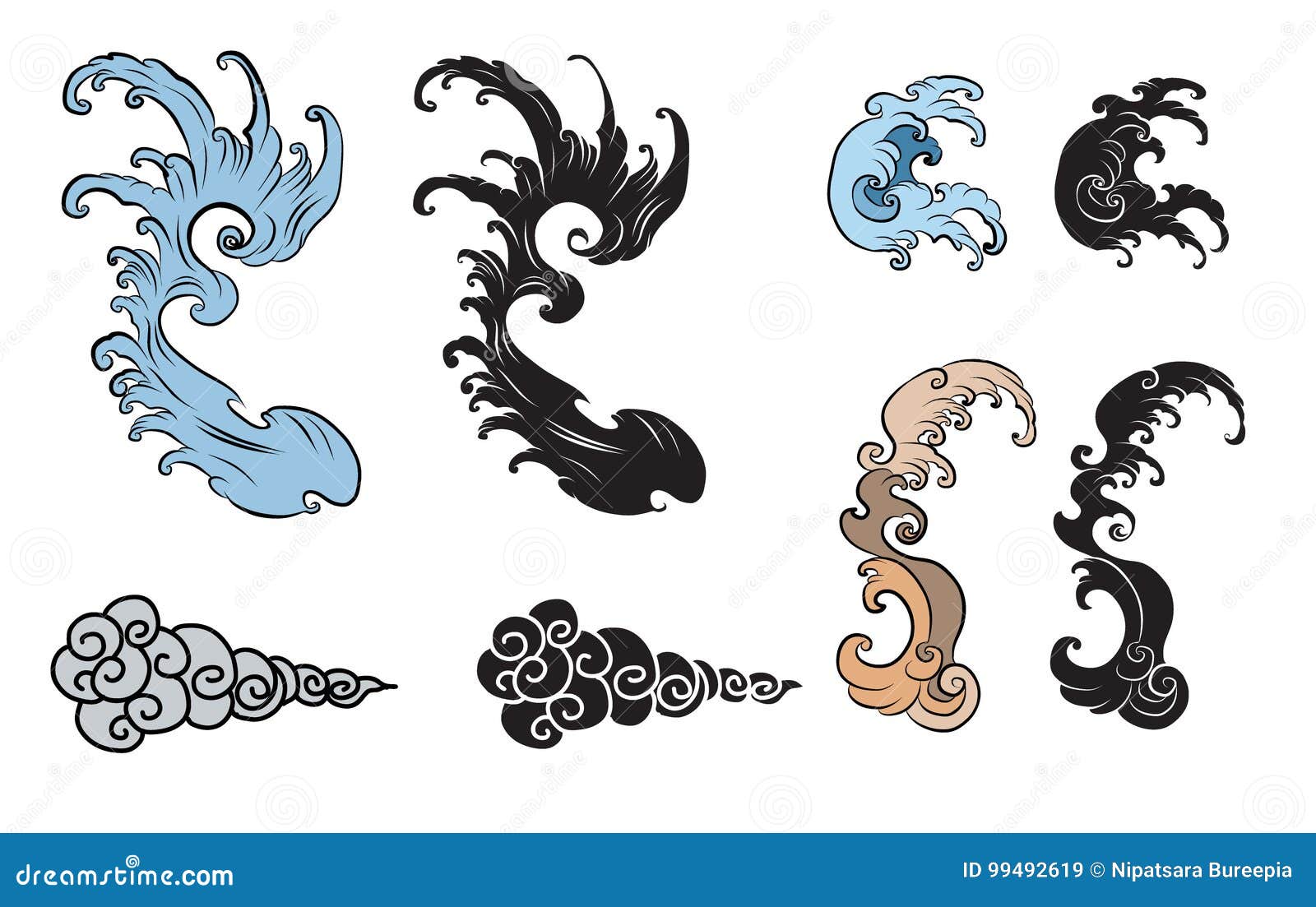 Line Art and Silhouette Ocean Wave in CircleSilhouette Japanese Wave  Circle Tattoo Stock Vector  Illustration of cloudy chinese 162353703