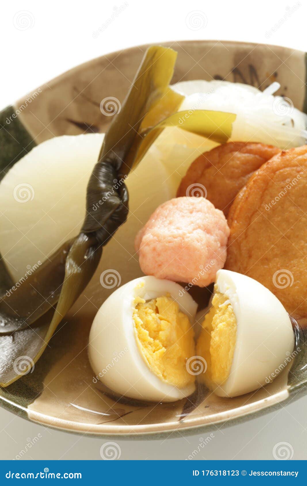 Japanese Winter Food, Oden Simmered Broth and Fish Cake Stock Image ...