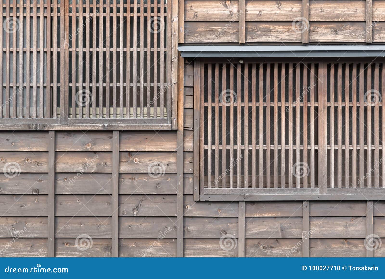 Japanese Wood Window and Wood Wall Stock Photo Image of brown, japan