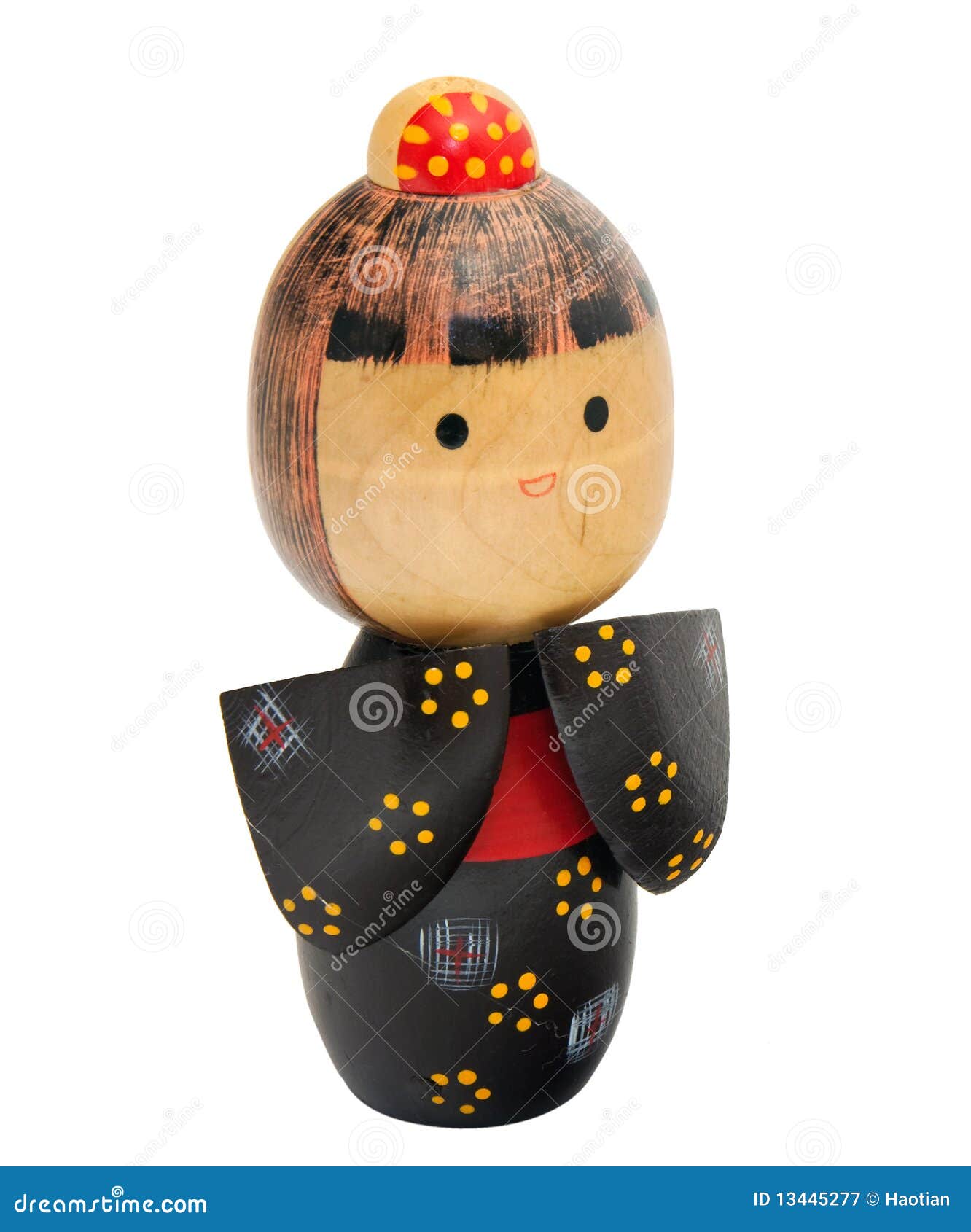 Japanese Wooden Doll stock image. Image of figurine, kimono 13445277