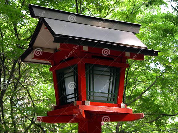 Japanese wooden lantern stock image. Image of garden, orange - 36445