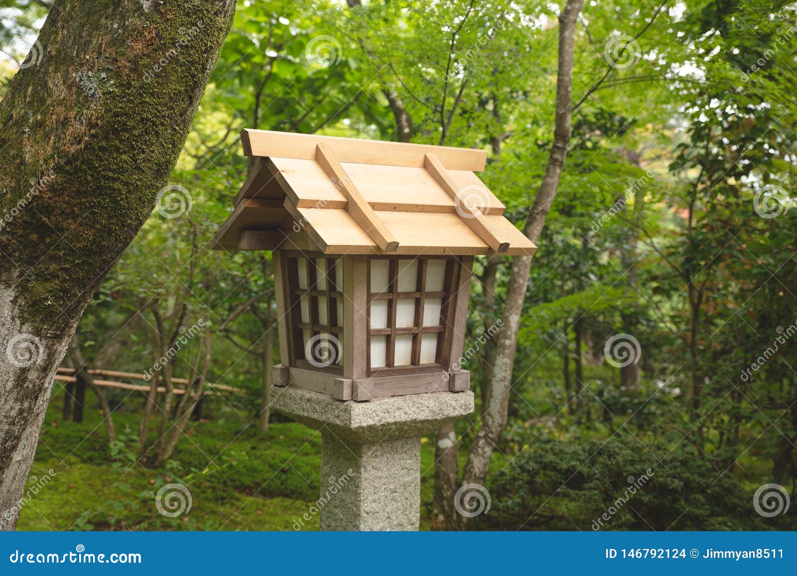 Japanese wooden lantern stock photo. Image of wooden - 146792124