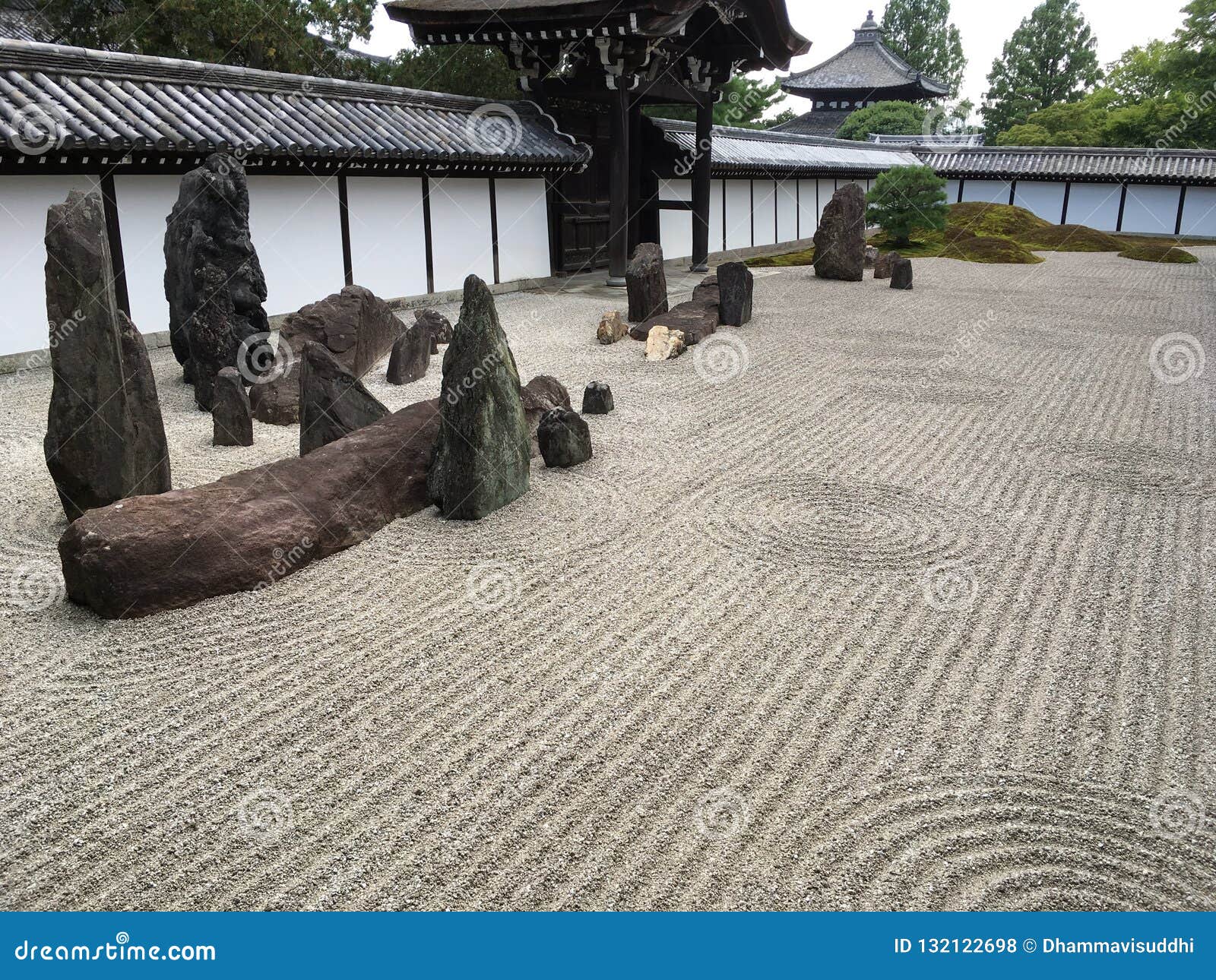 Japanese Zen Rock Garden Stock Photo Image Of Japanese 132122698