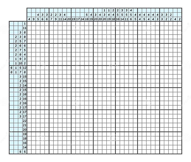 Japanische Kreuzworträtsel. Mathematische Mosaike Für Kinder Und